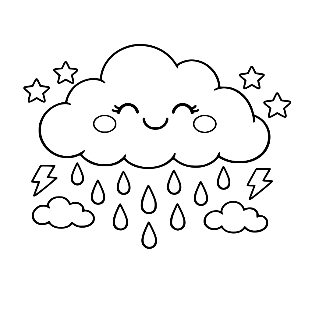 غيمة ممطره للصف الاول ابتدائي