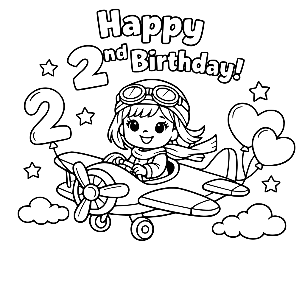 Second birthday ,girl,airplane theme