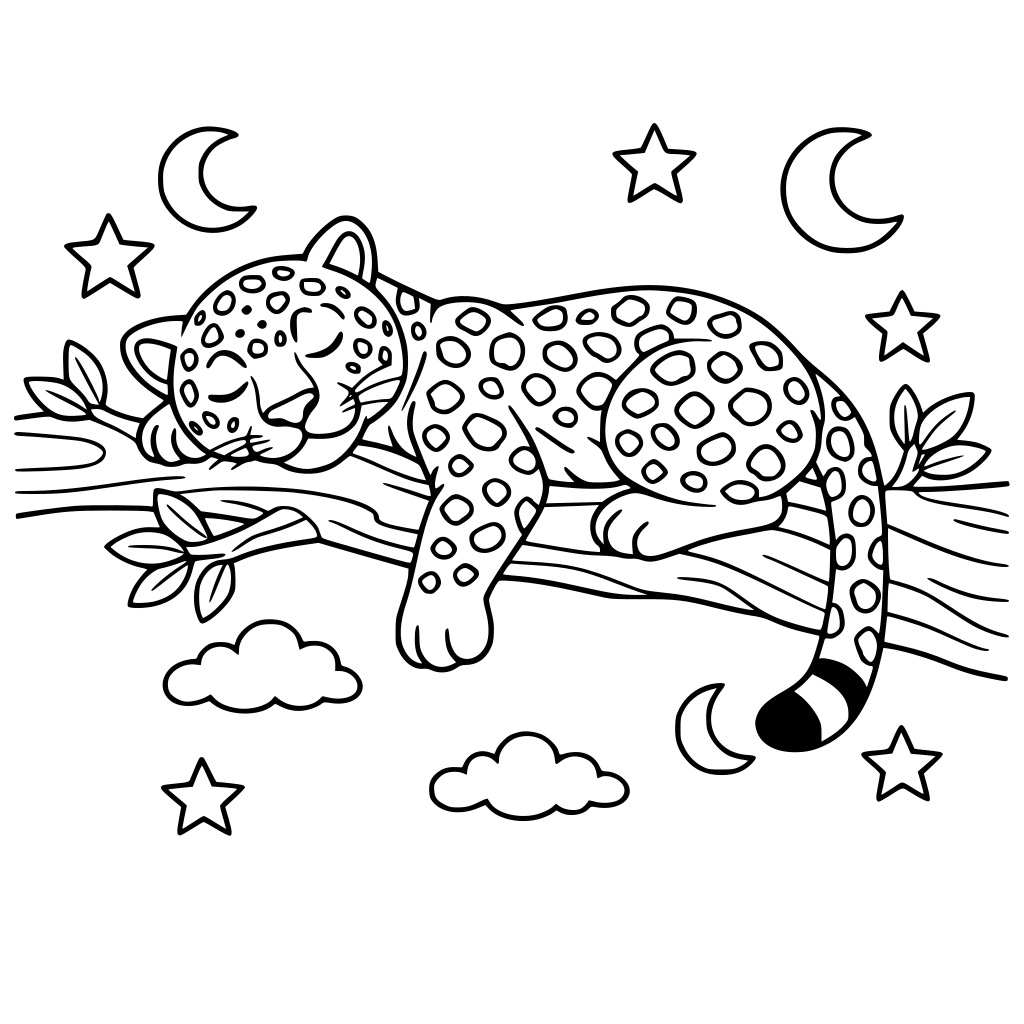 jaguar sleeping in a tree