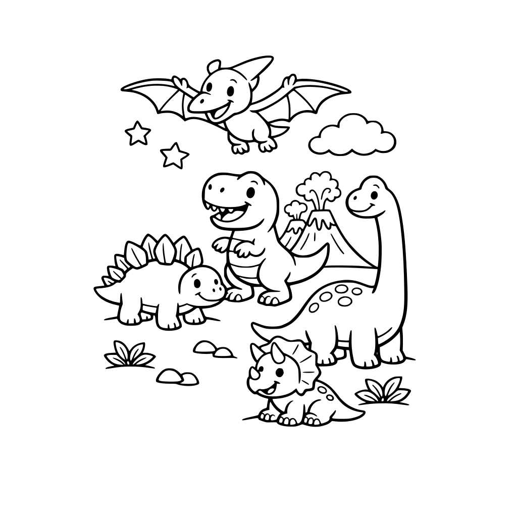 happy dinosaurs