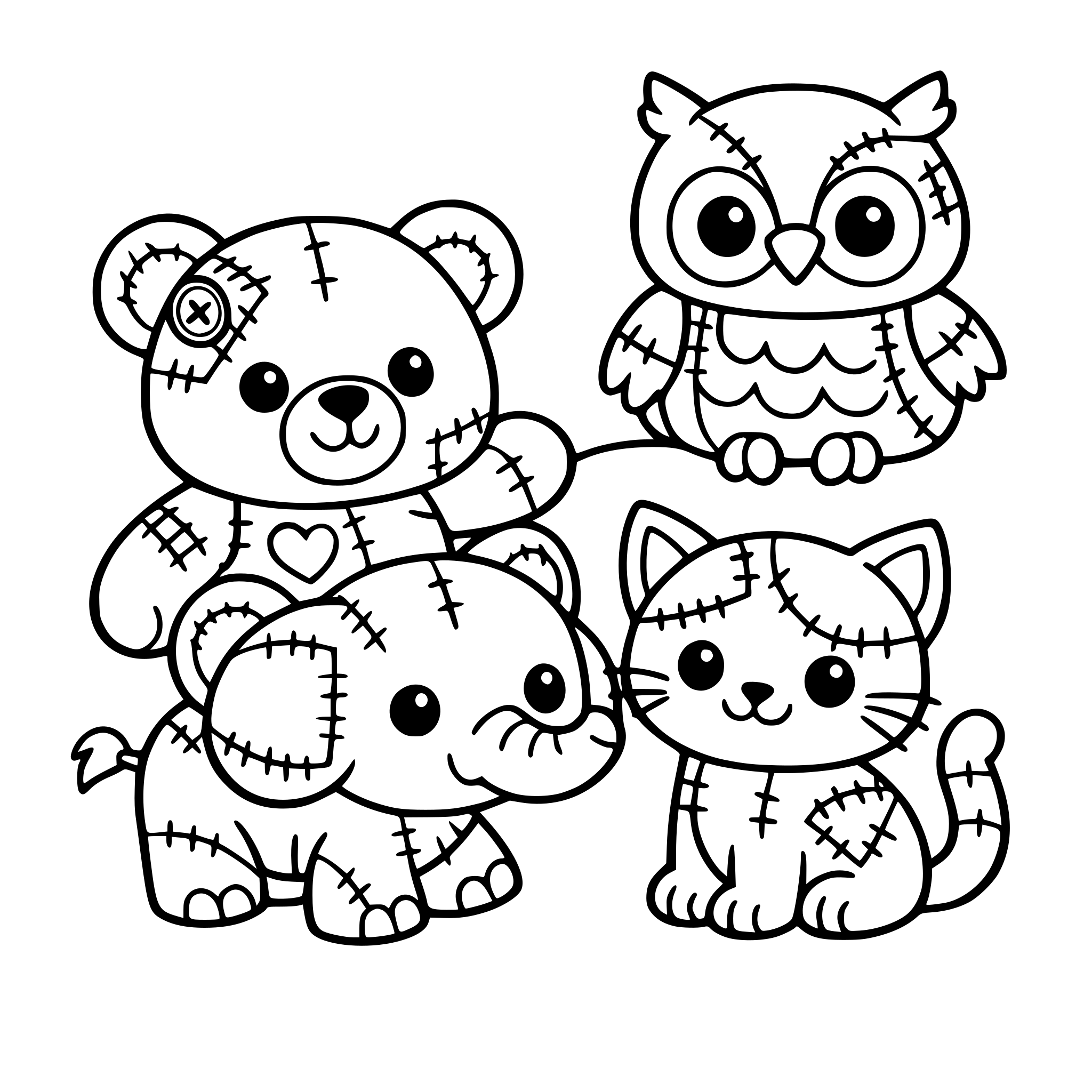 Cute Patchwork Animals