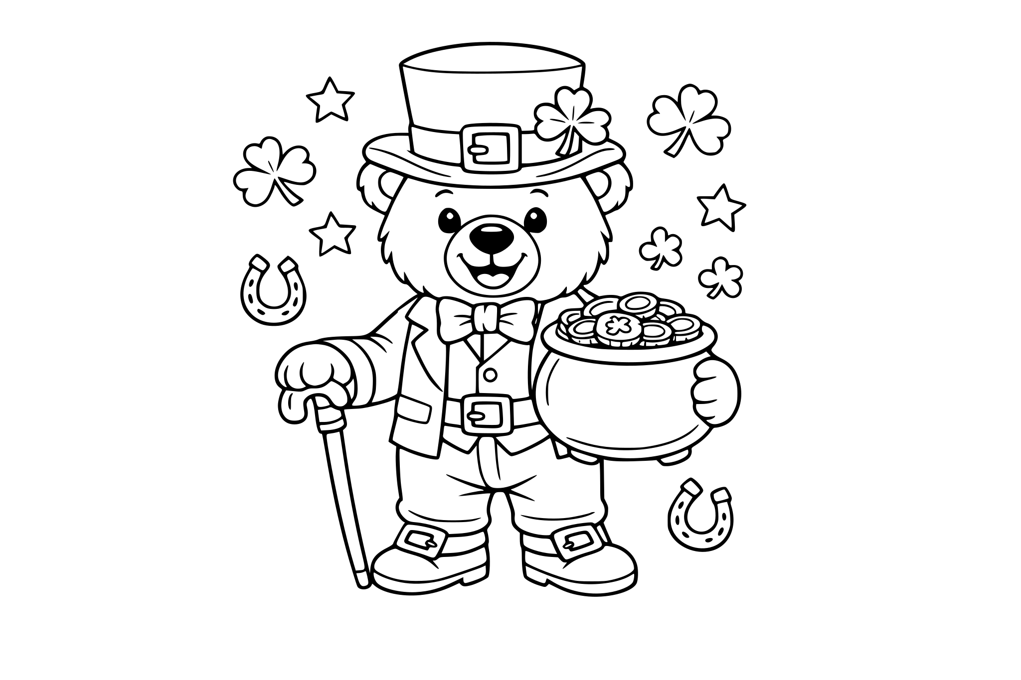 Bear dressed as a leprechaun