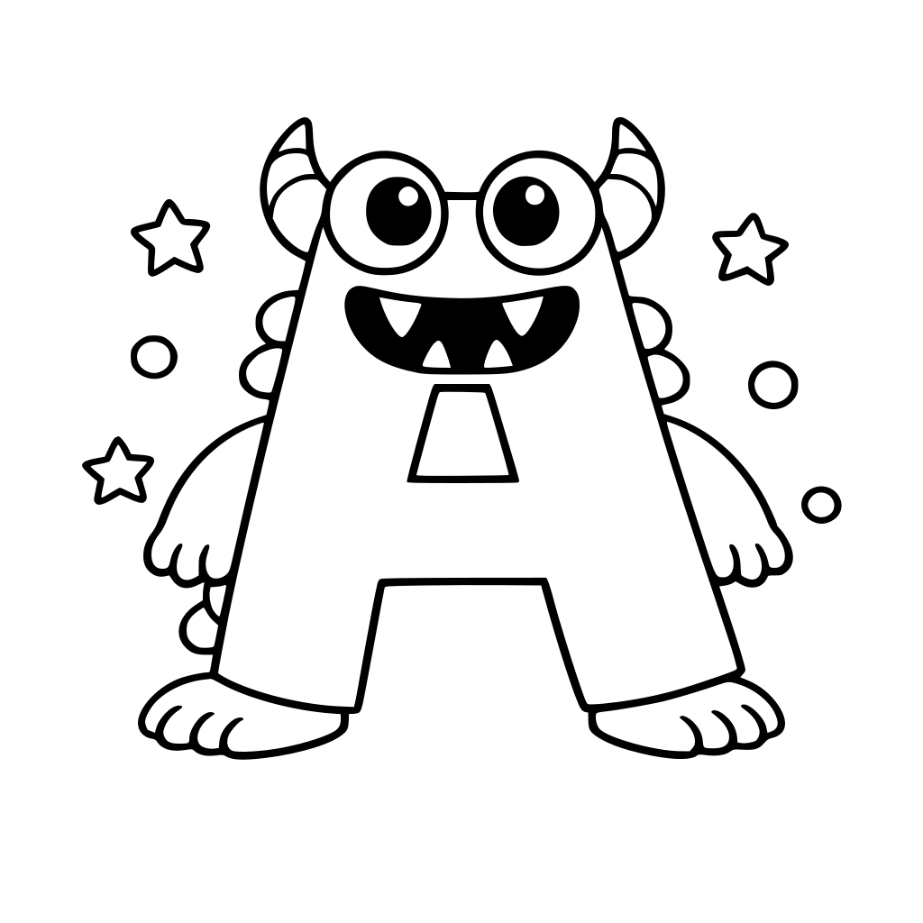 Alphabet, Monster, cute