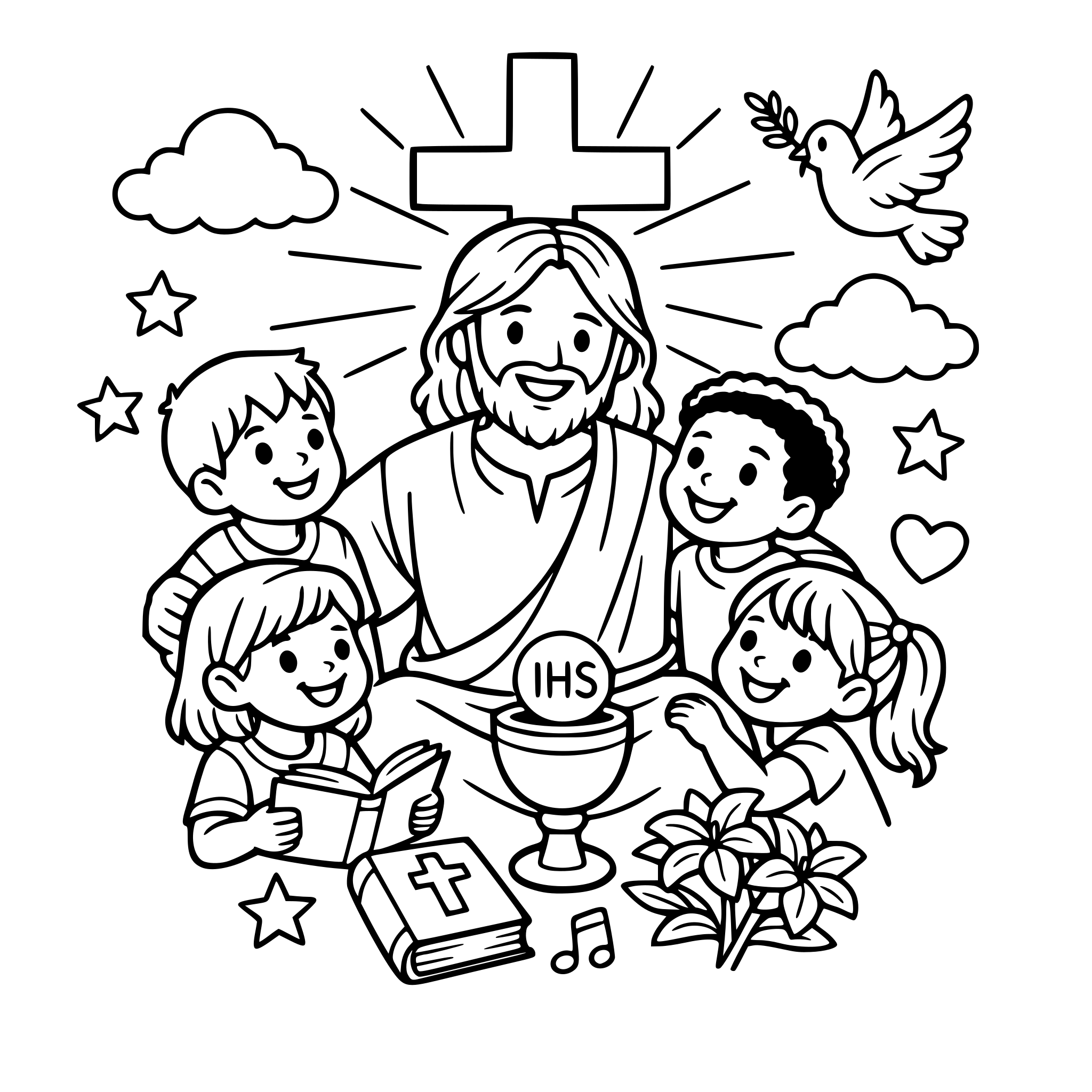 children christian Jesus colors