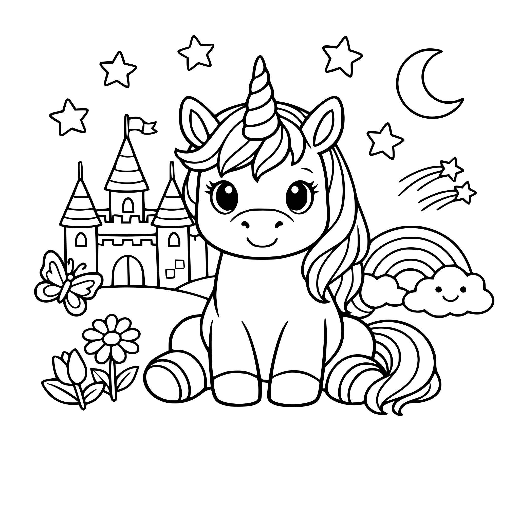 réaliser un coloriage de cette image en noir et blanc