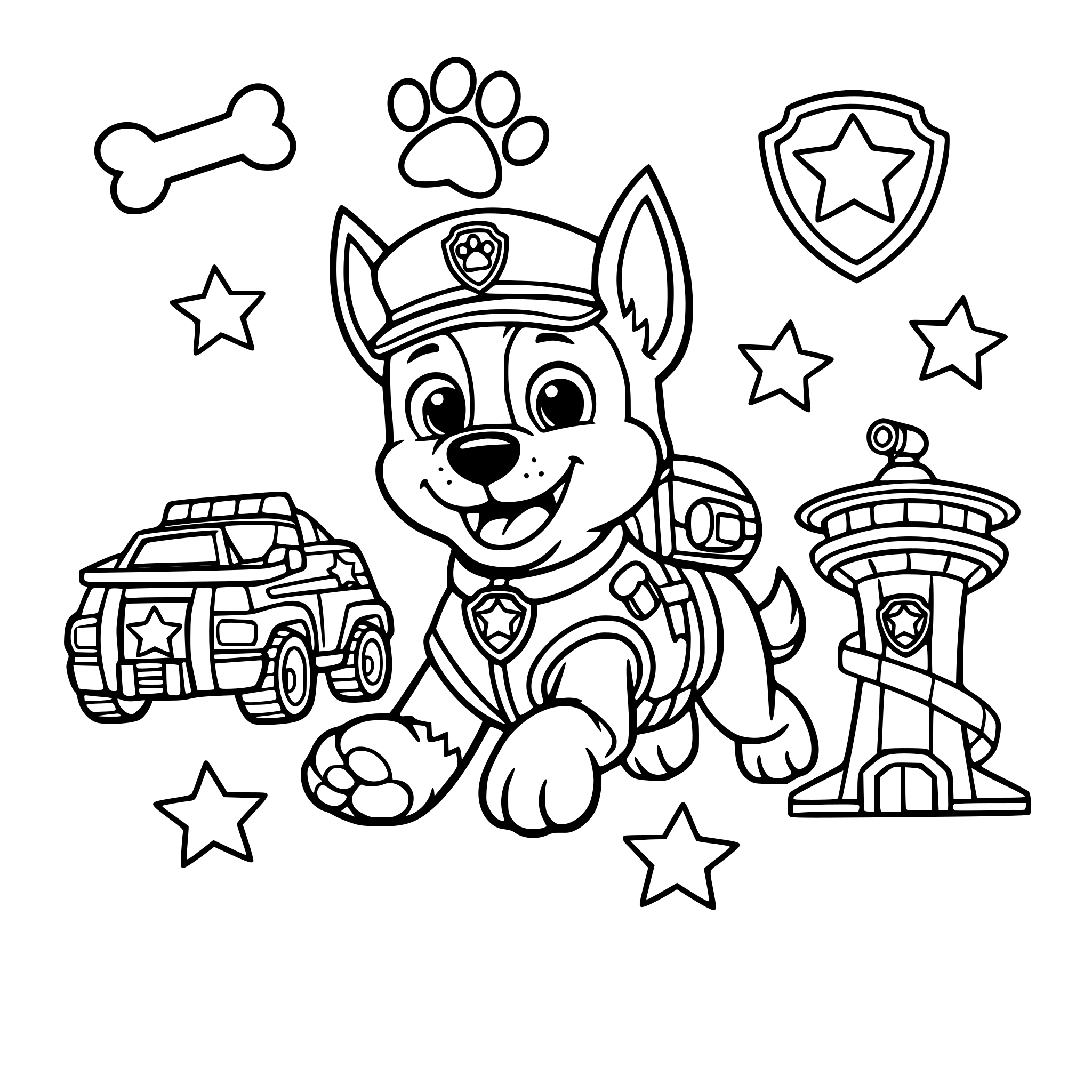 20 PAGINAS CON IMAGENES PARA COLOREAR TEMATICA POW PATROL