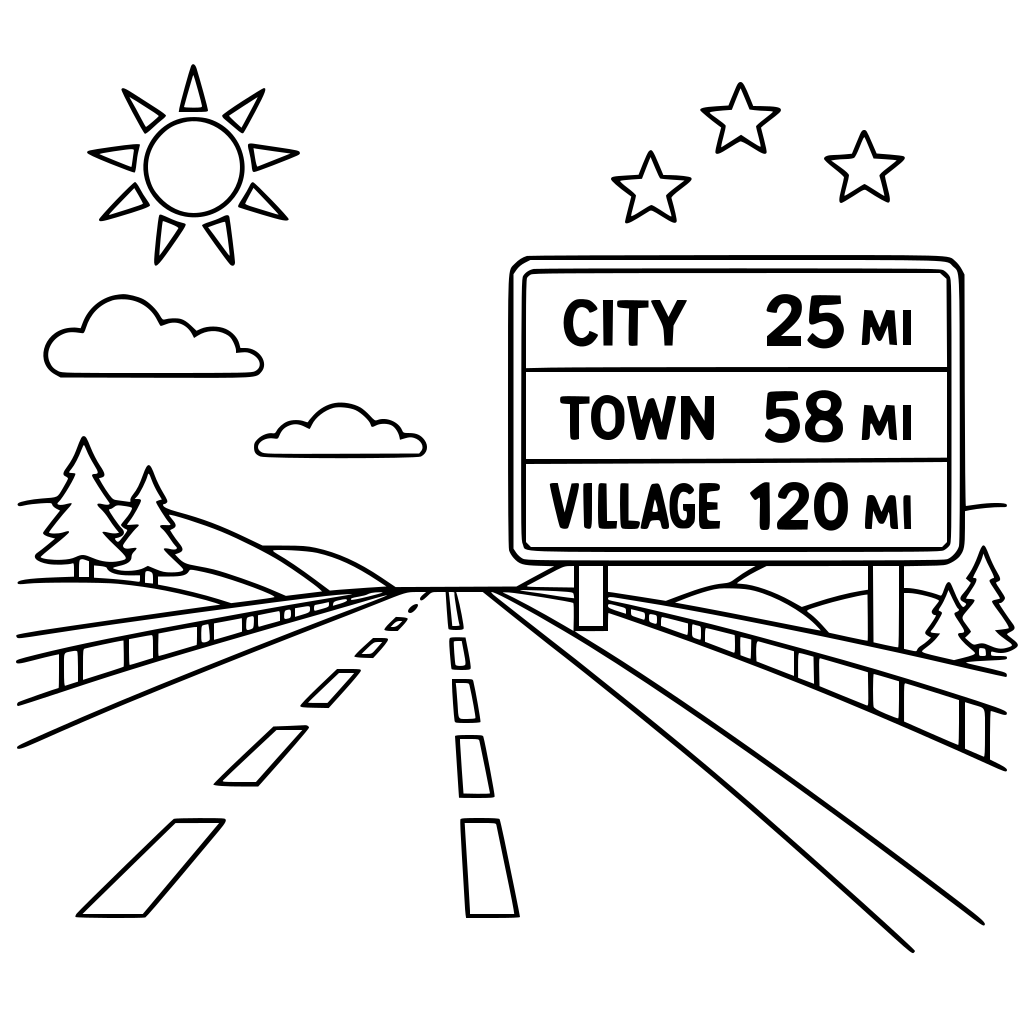 A HIGHWAY WITH A MILES SIGN