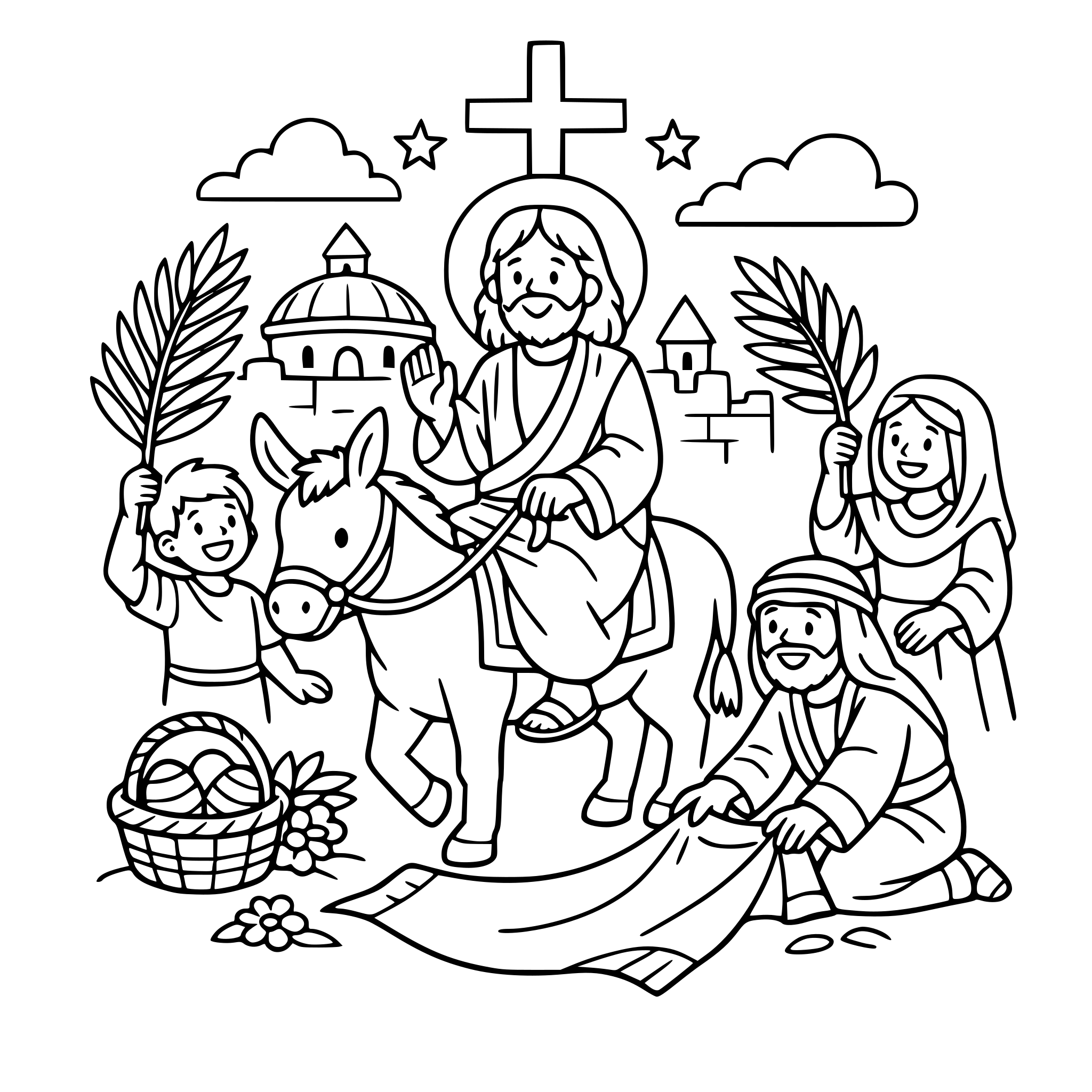 Easter. Palm sunday.