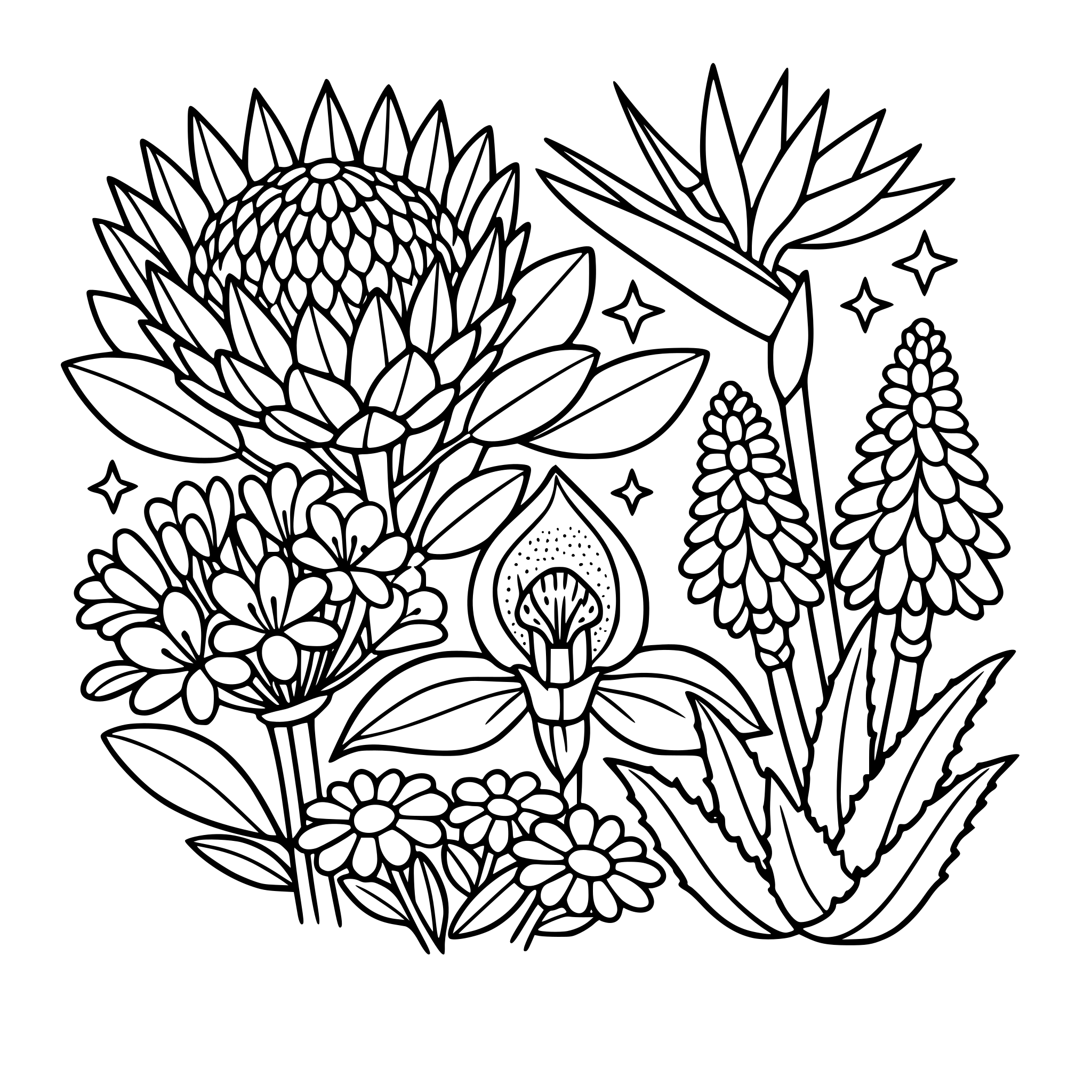 create a book made up of the wild flowers of South Africa