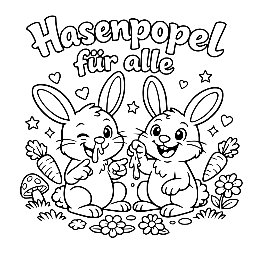 Text "Hasenpopel für alle"
