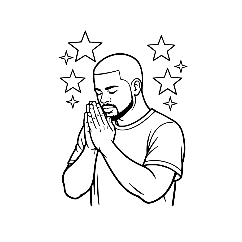 African American praying