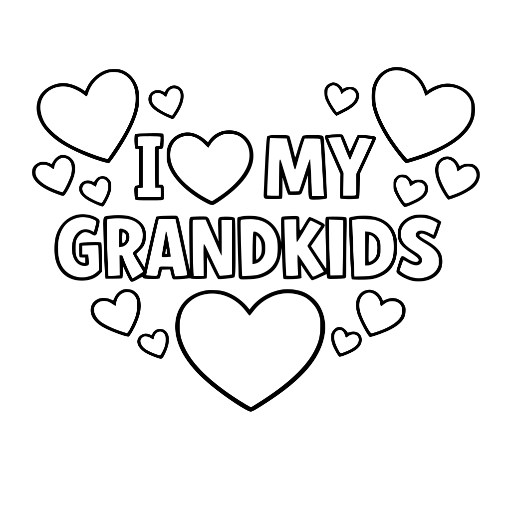 I love my grandkids with hearts