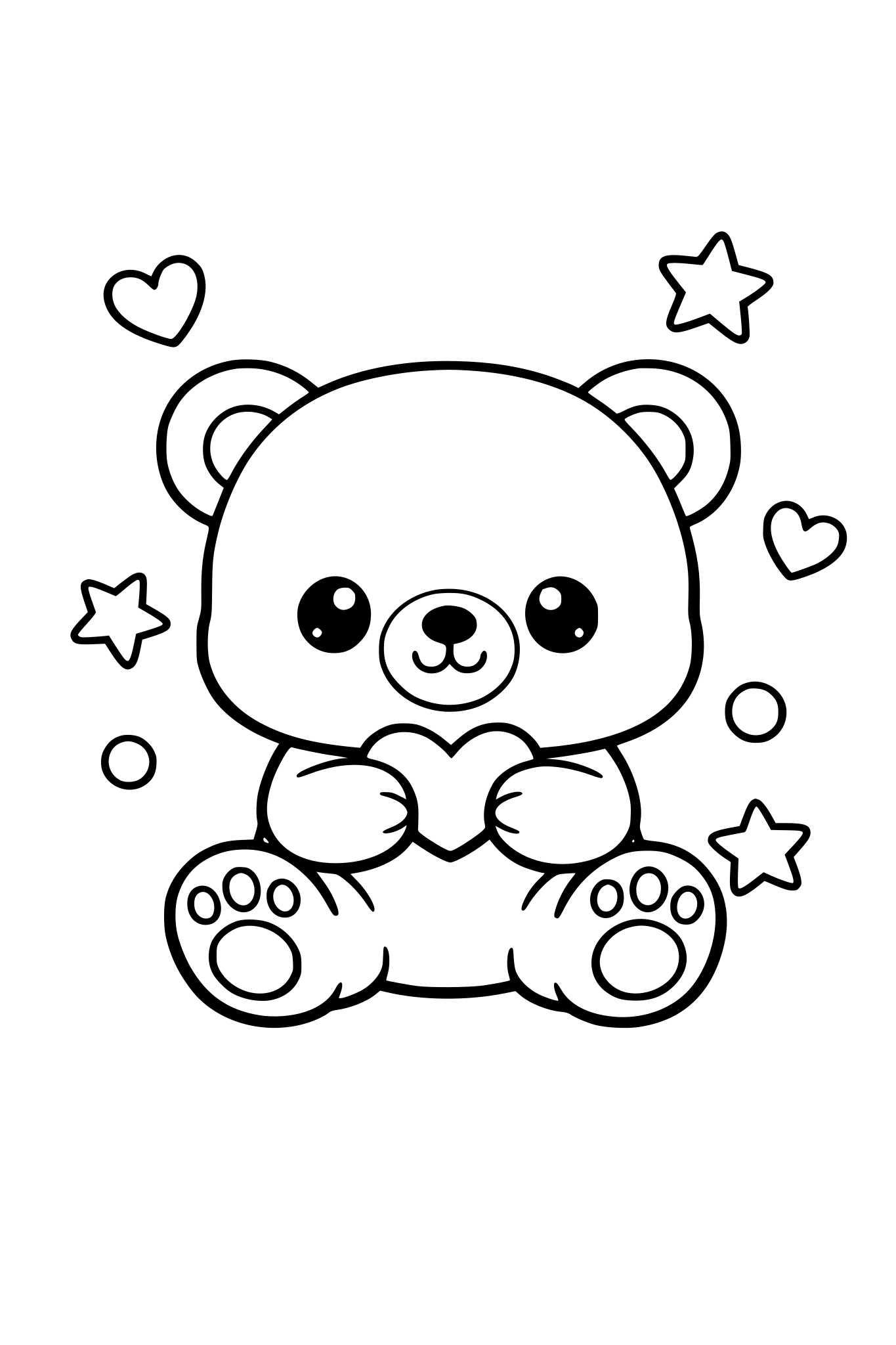 a cute kawaii baby bear
