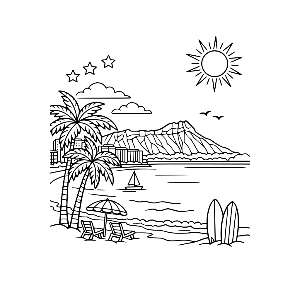 Diamond Head, as viewed from Waikiki