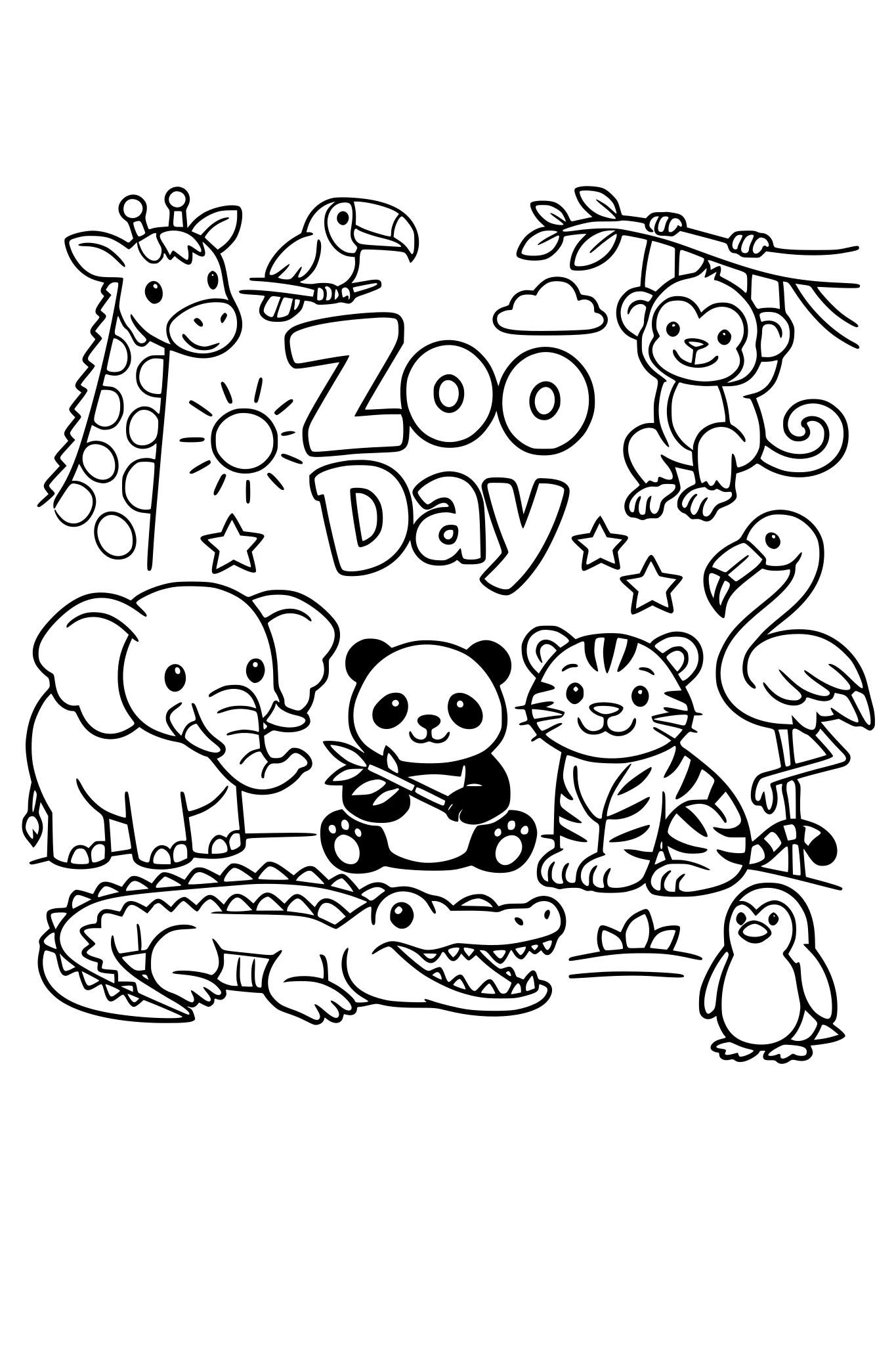 zoo day no kids just animals and maybe the words "zoo day"