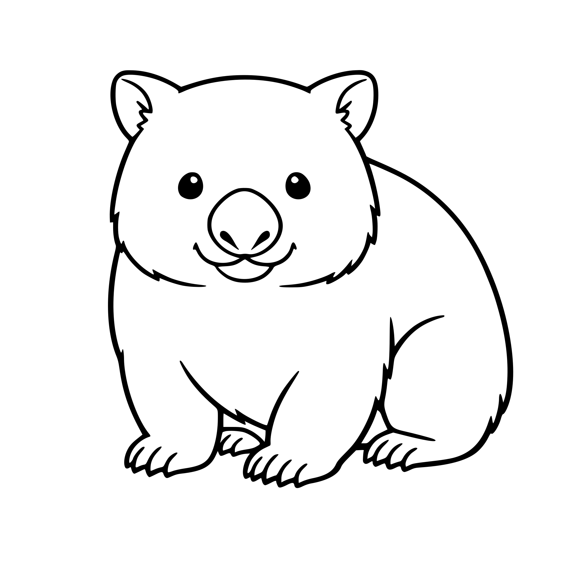 realistic wombat