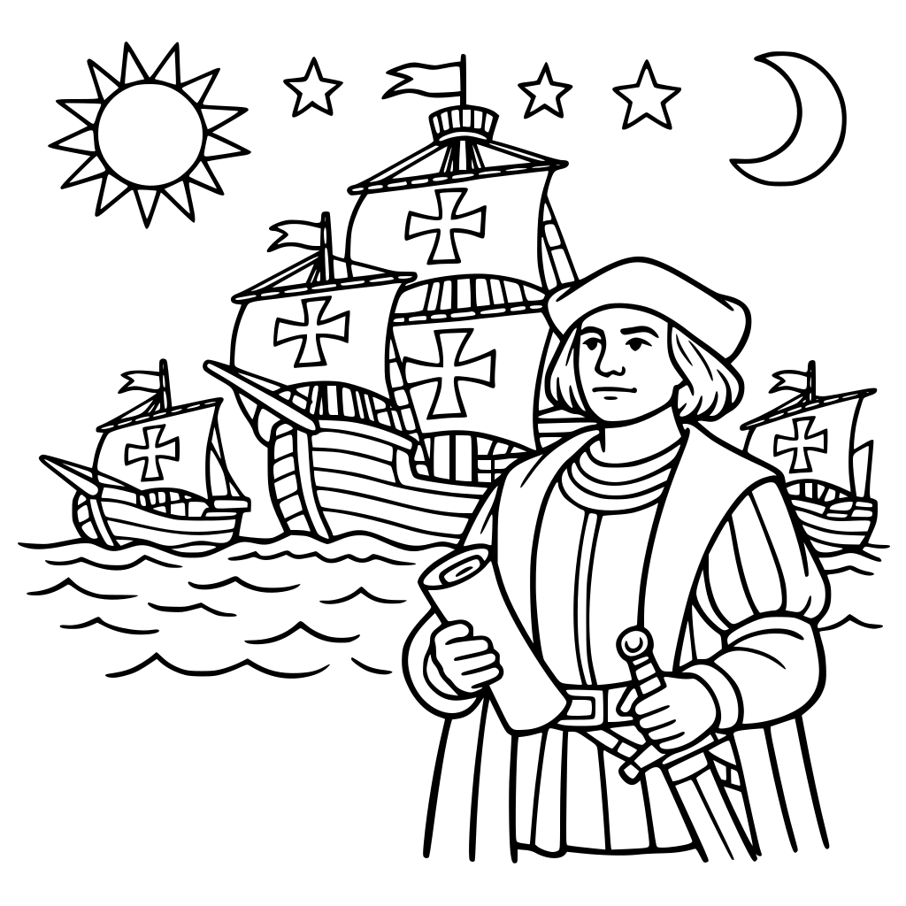 Ocupo imágenes de Cristóbal Colón,como tiempo de antes en descubrimiento de américa,los barcos.