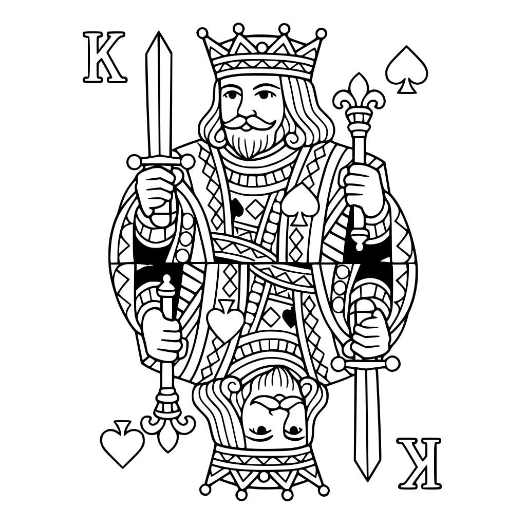 une carte à jouer :le roi