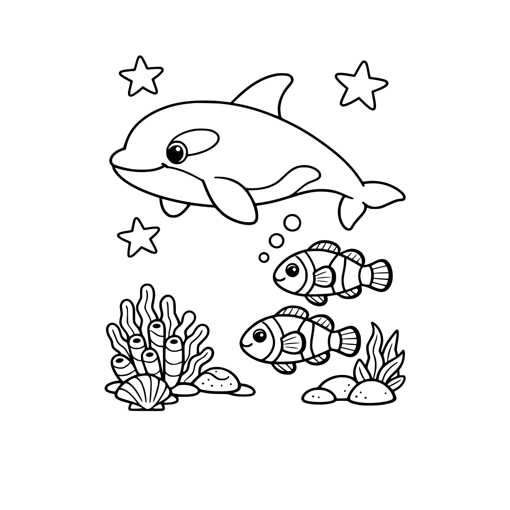 Créame 200 dibujos sobre animales que vivan en el mar