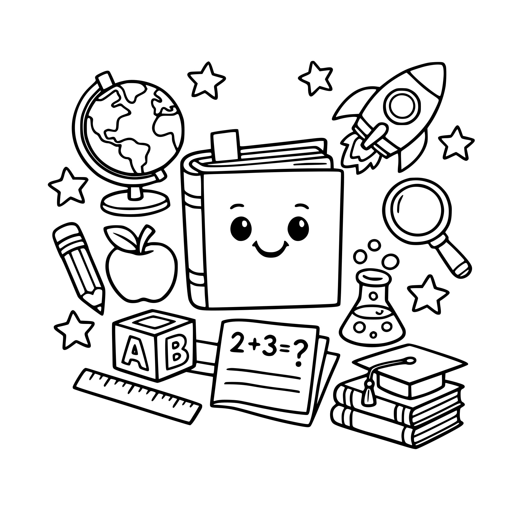 educational and learning coloring book