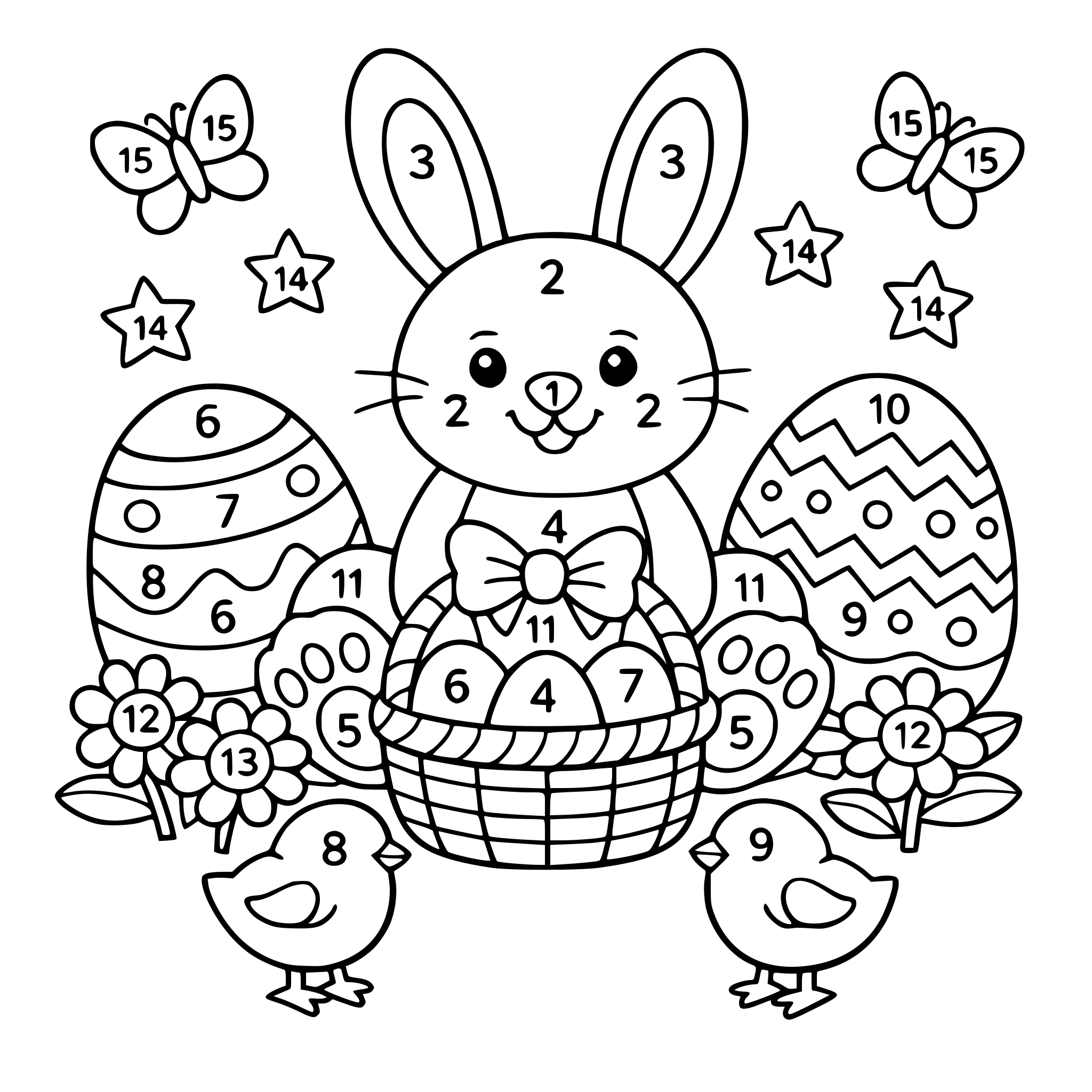 Ostern, Malen nach Zahlen