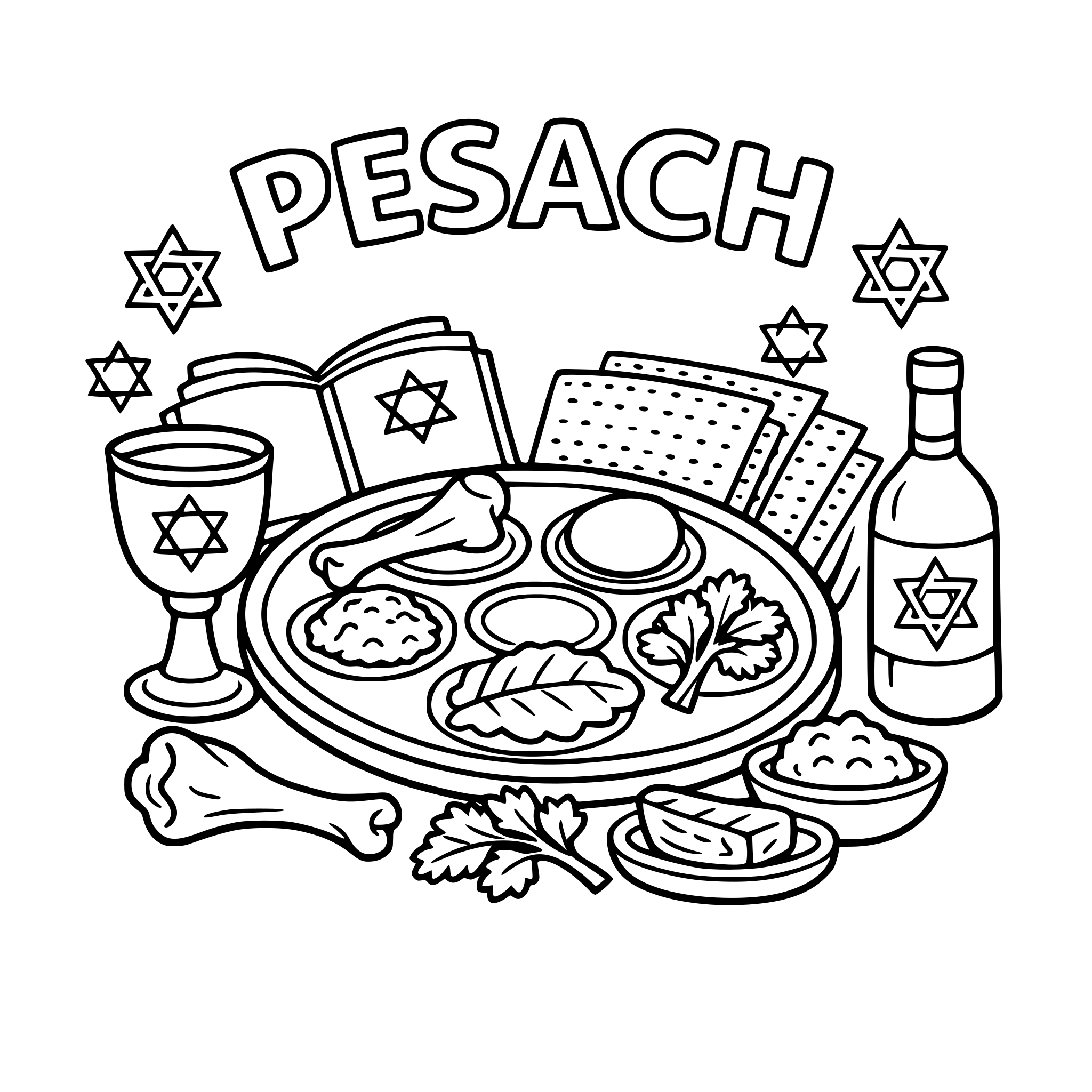 Create a pesach coloring page