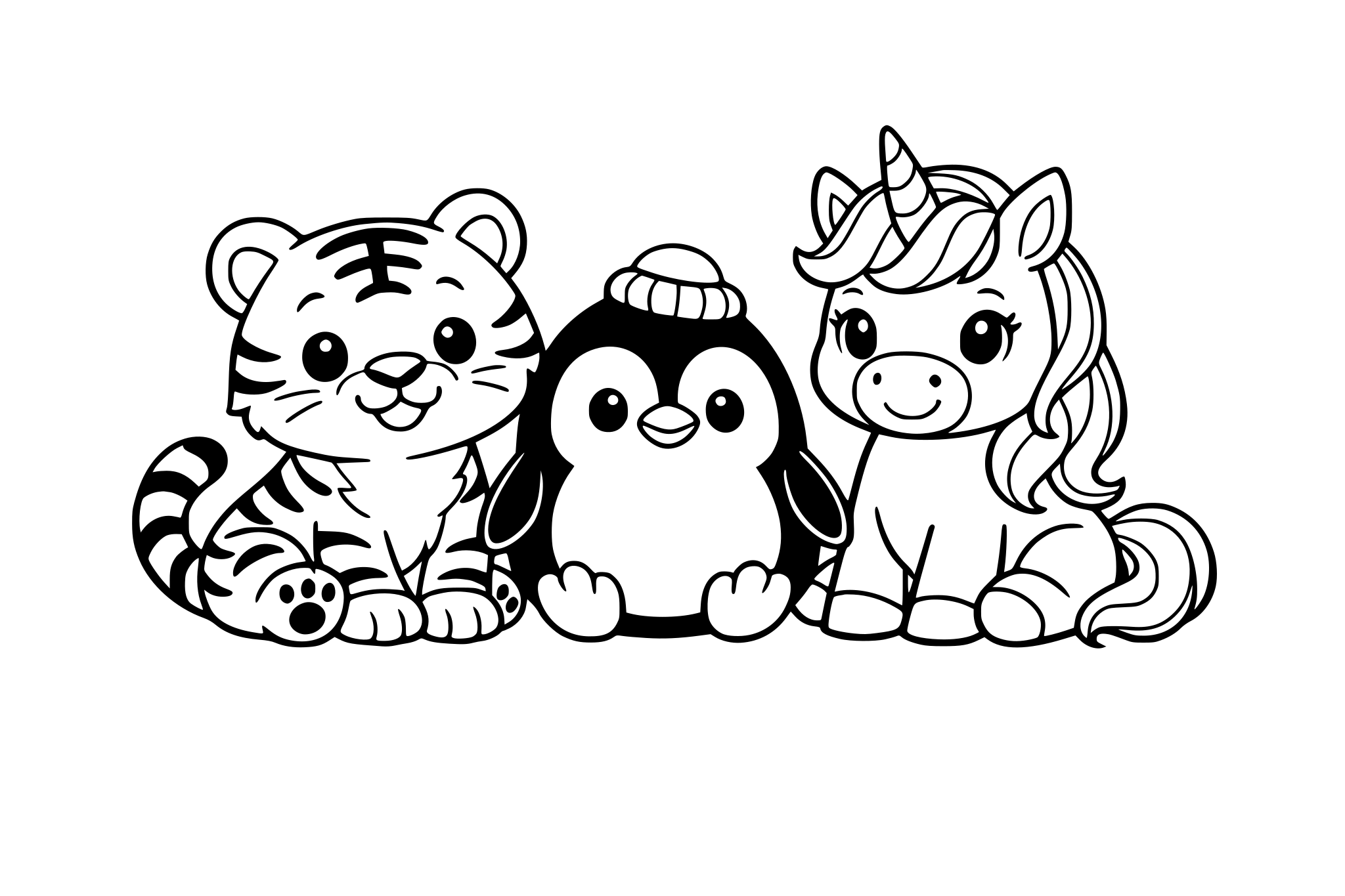 Tigre/pinguino/unicorno