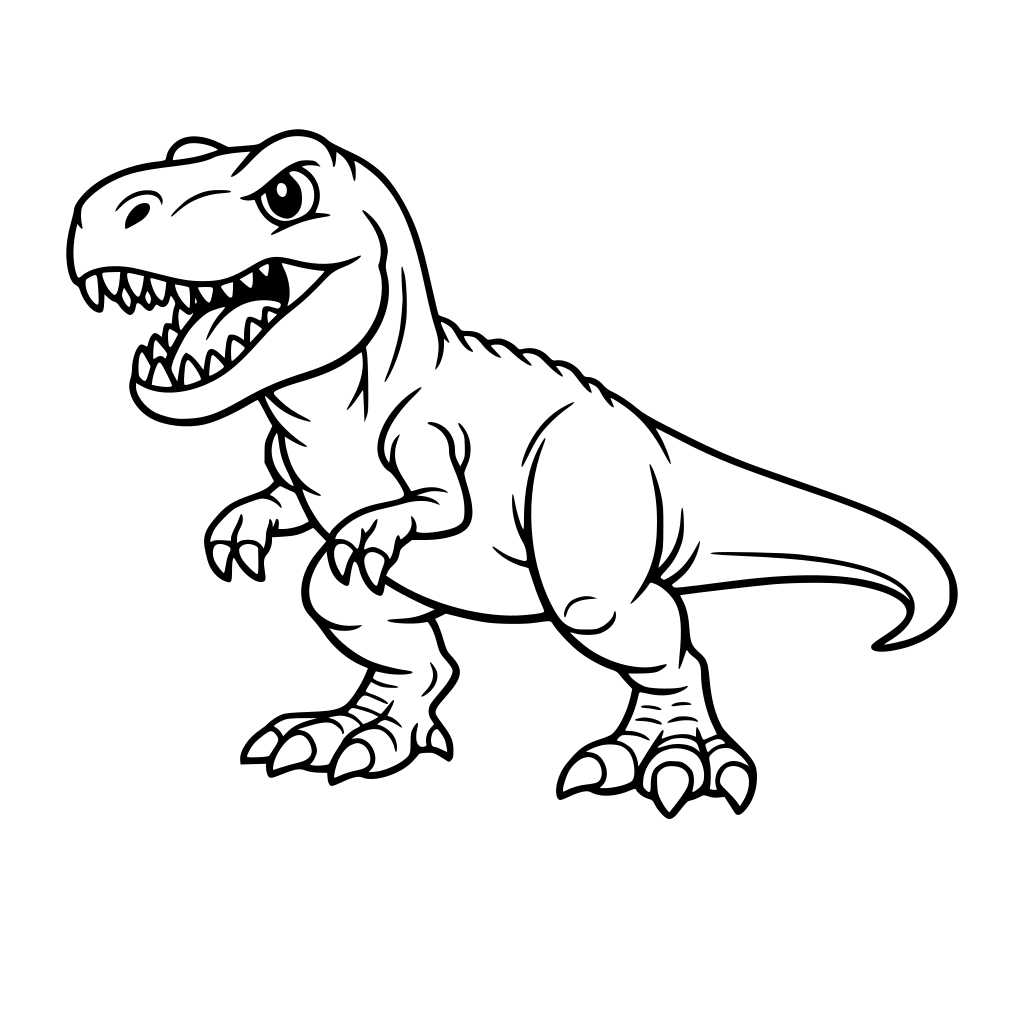 cria me desenho do dinossauro rex para colorir