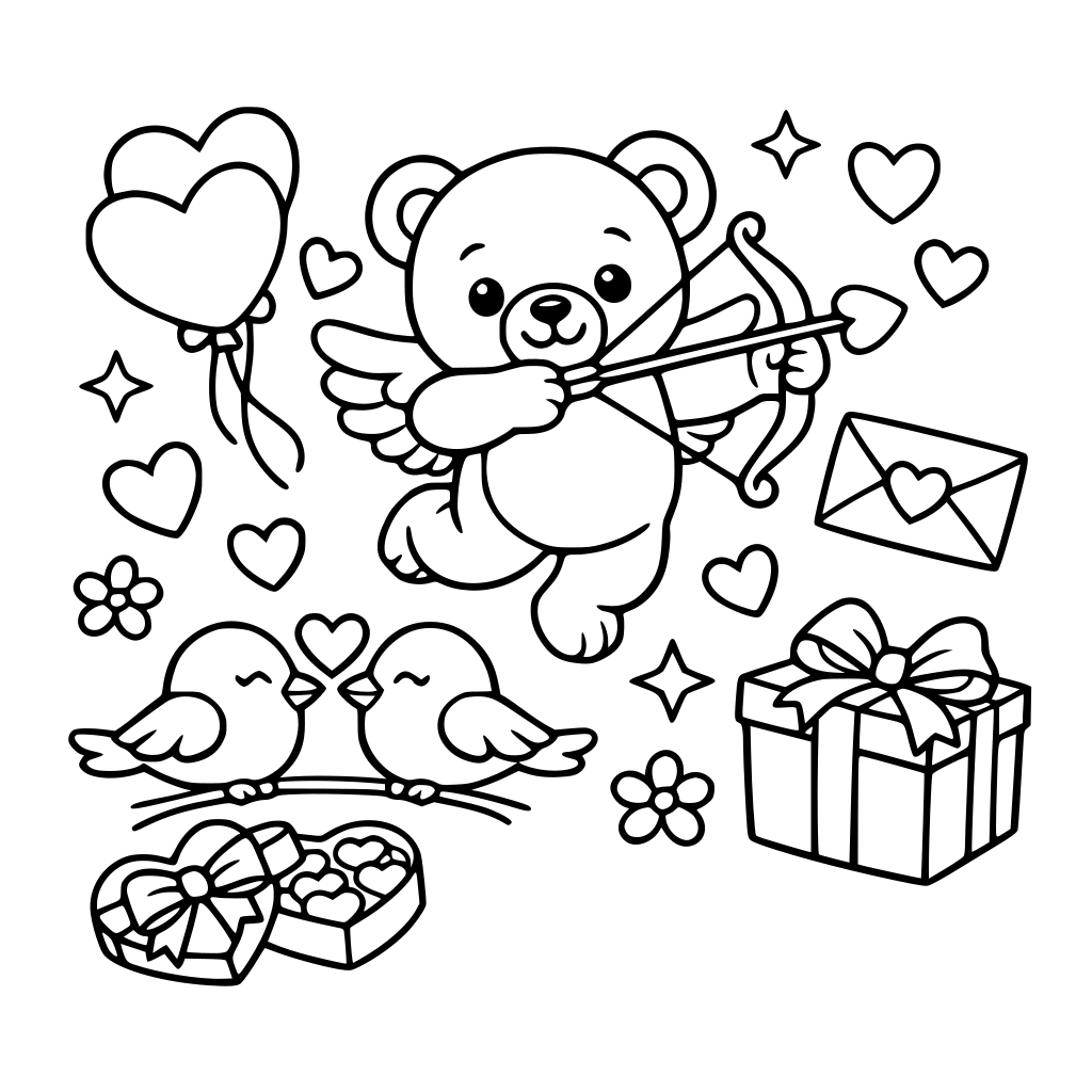 valentines day coloring book