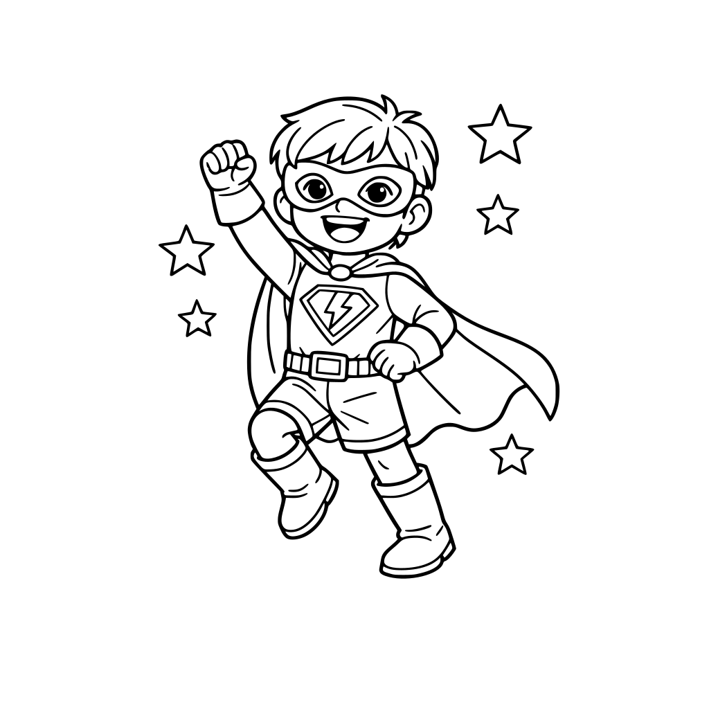 Een kind dat zich verkleedt in een superheld