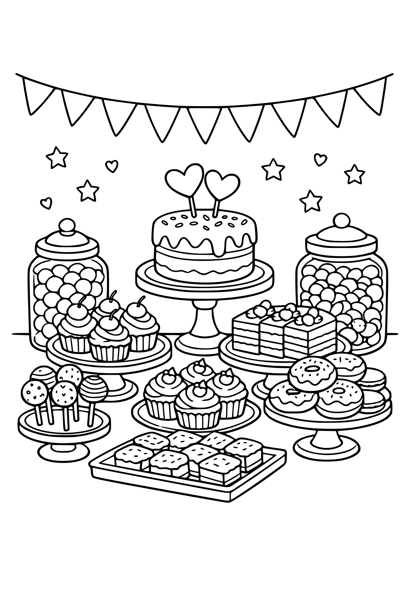 cute dessert table display