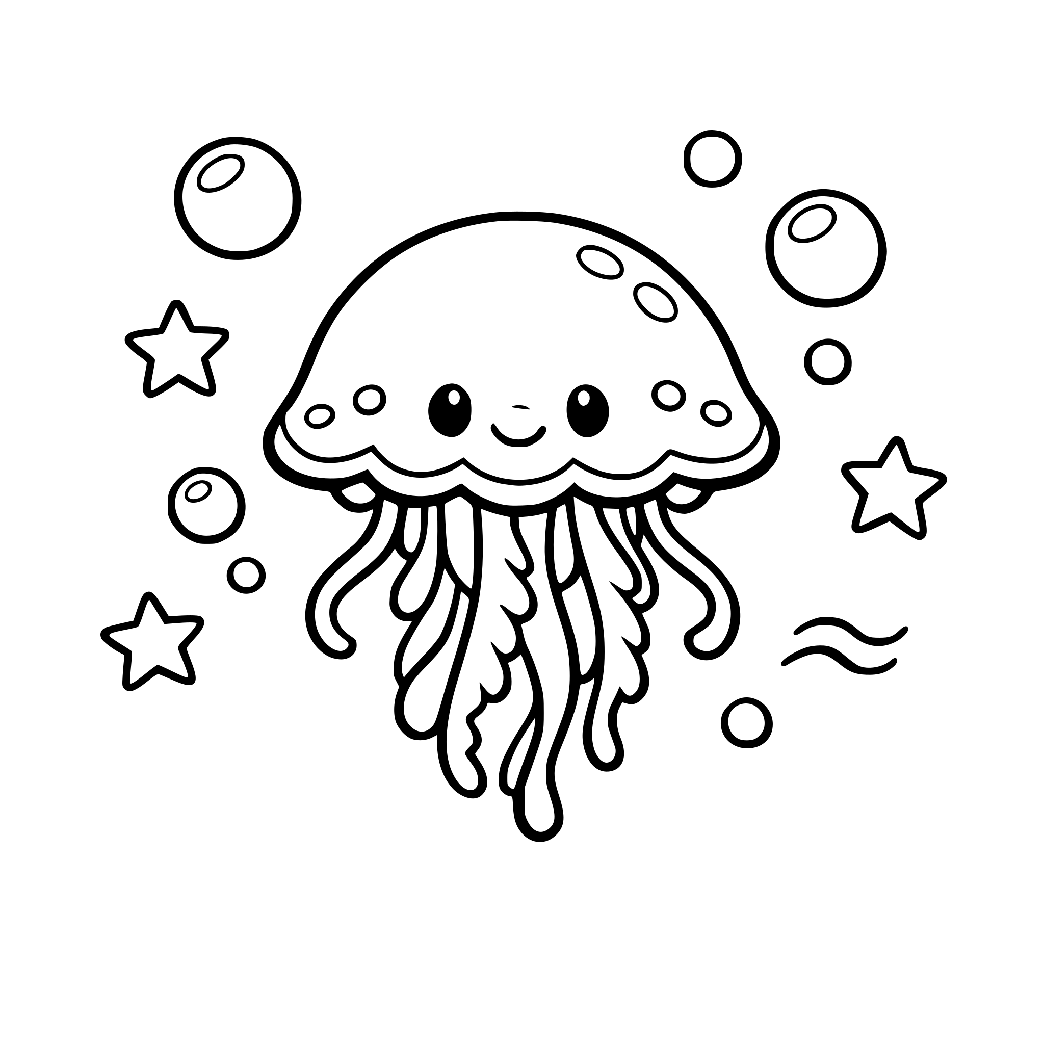 A small jellyfish floating gently