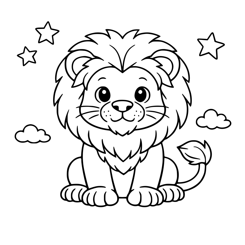 Leão para colorir