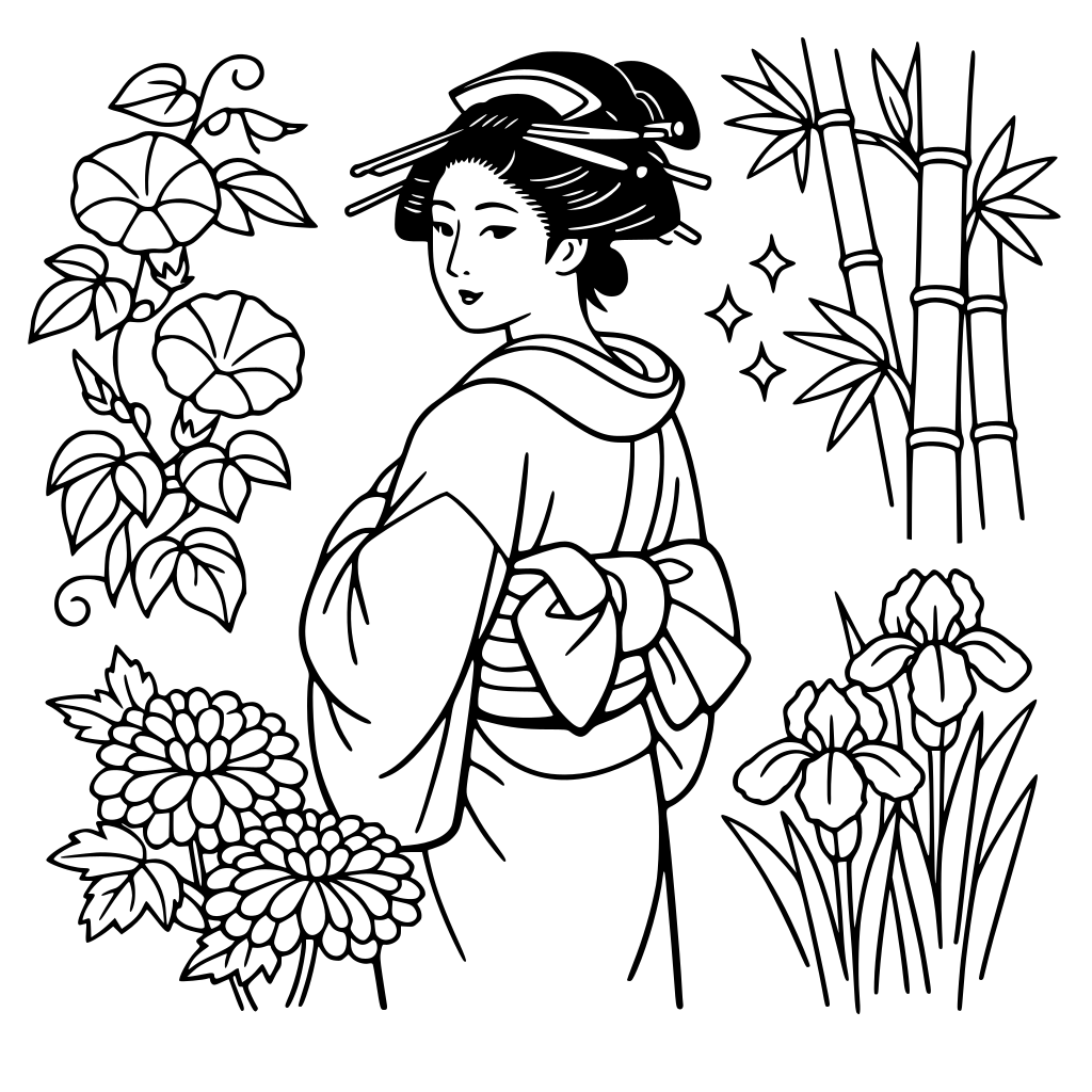 浮世絵 ボタニカル 振り返り美人 女性１人 江戸時代