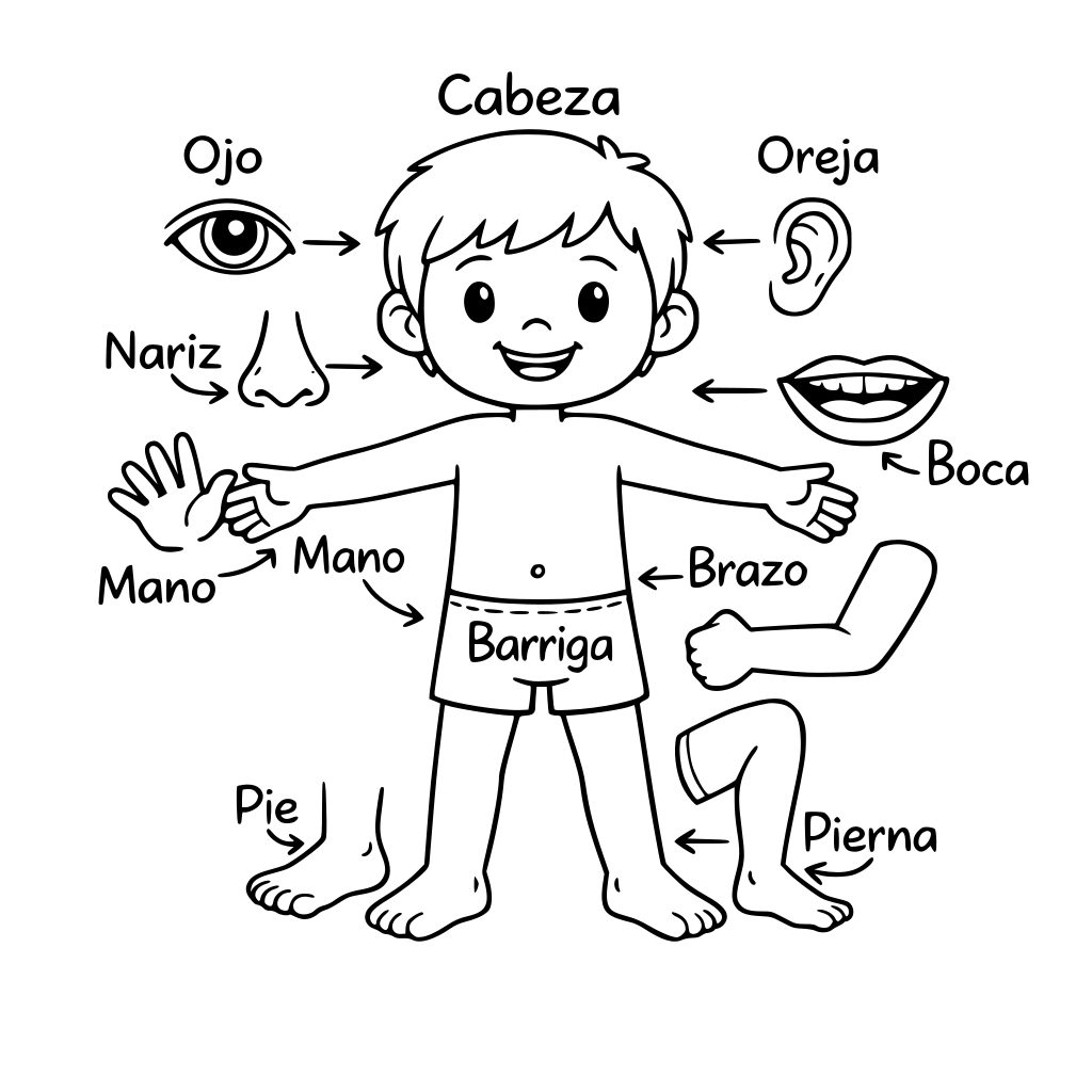 partes del cuerpo con el nombre