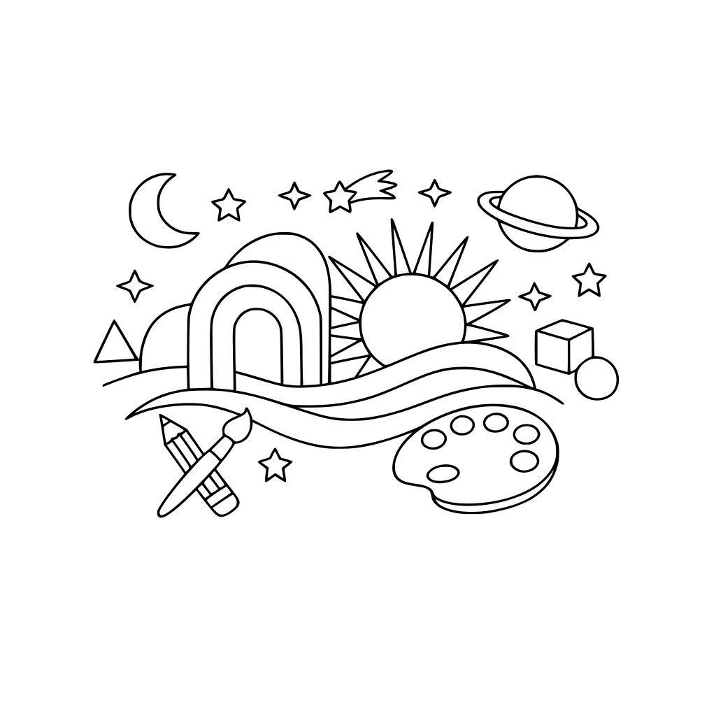 Abstract, spacious, harmonius, creative, neutral