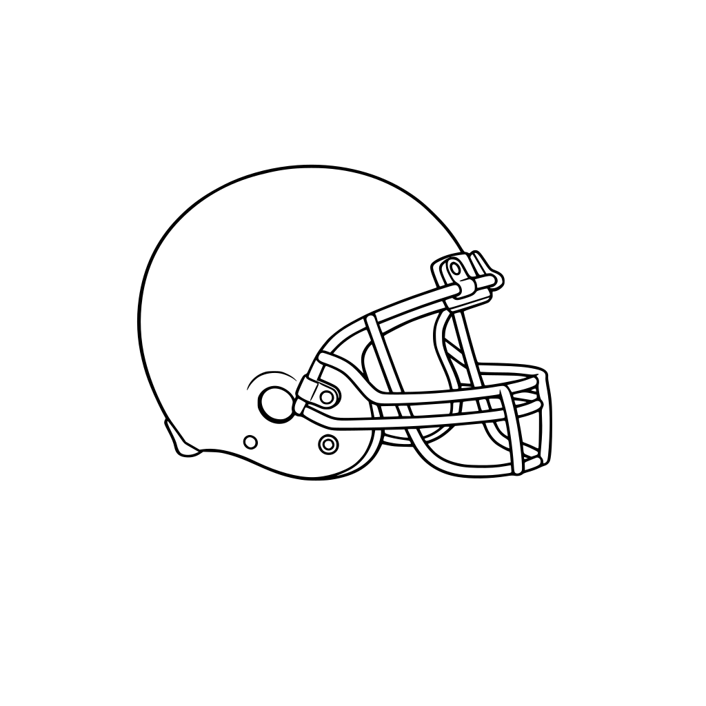 blank football helmet side view