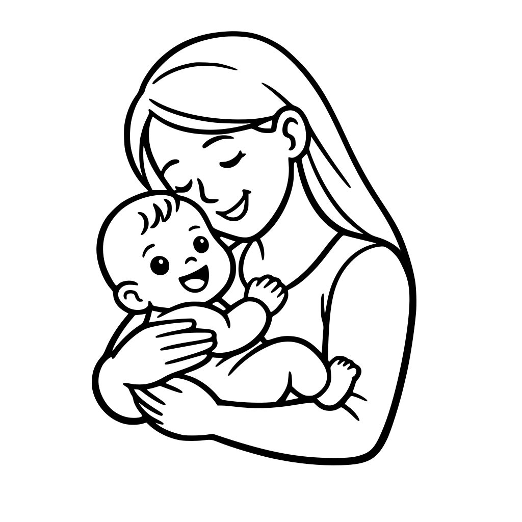 a picture of a mom and a baby