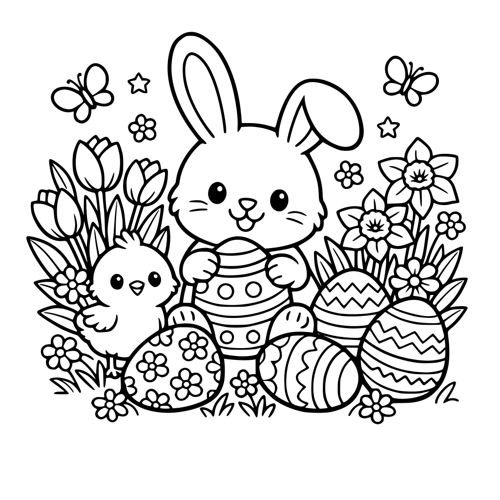 Cute Easter themes spring flowers