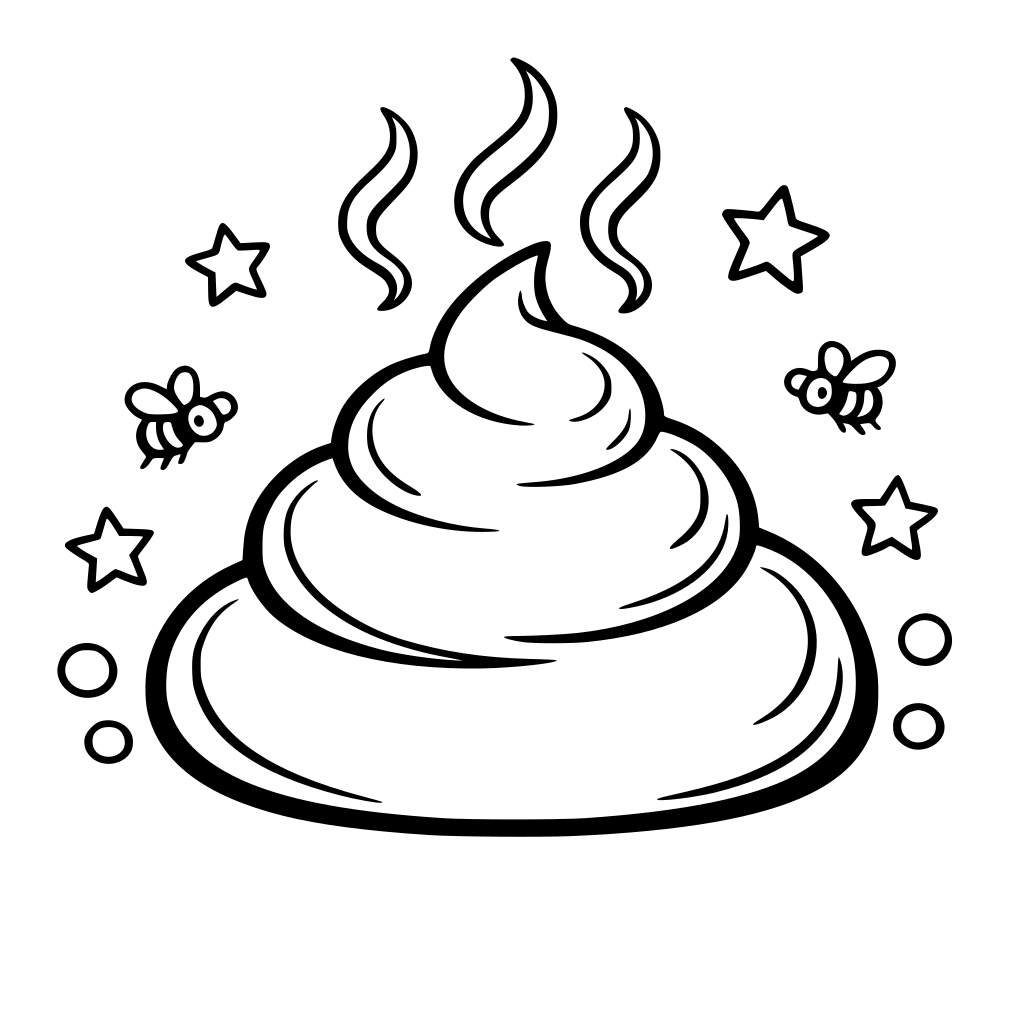 a giant brown piece of poop