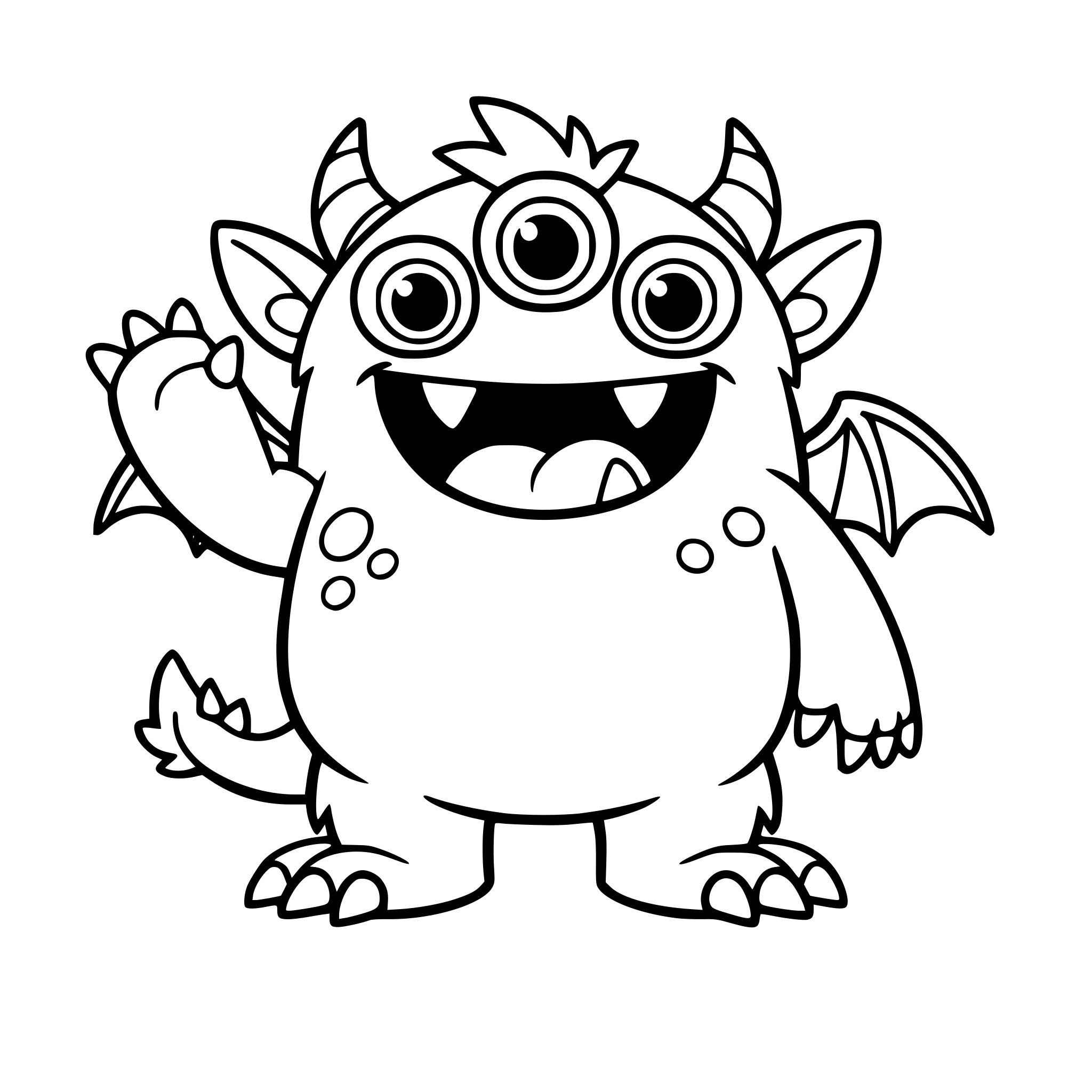 Monstruo de un verde verde