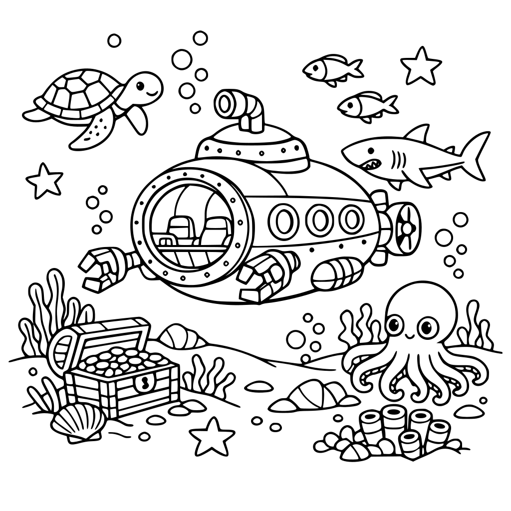 غواصة تستكشف المحيط