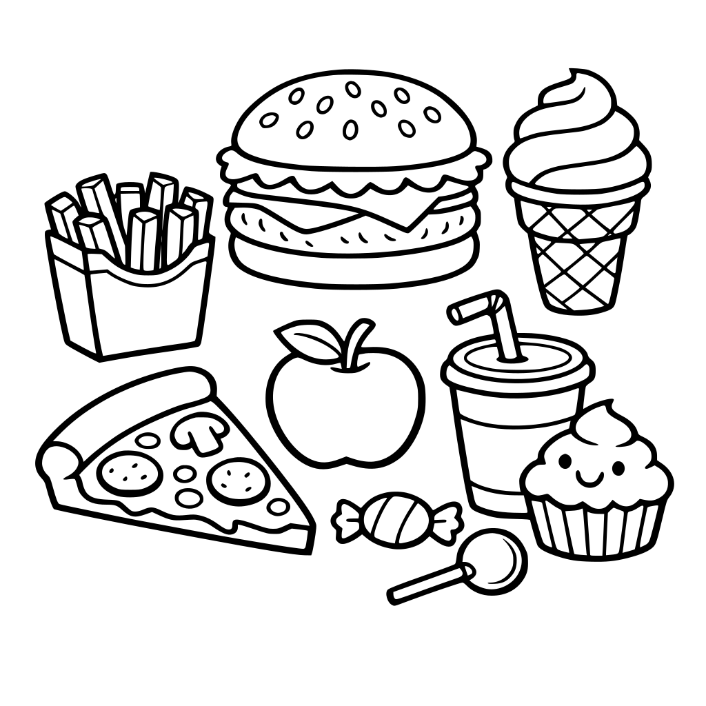 Coloring food for a child