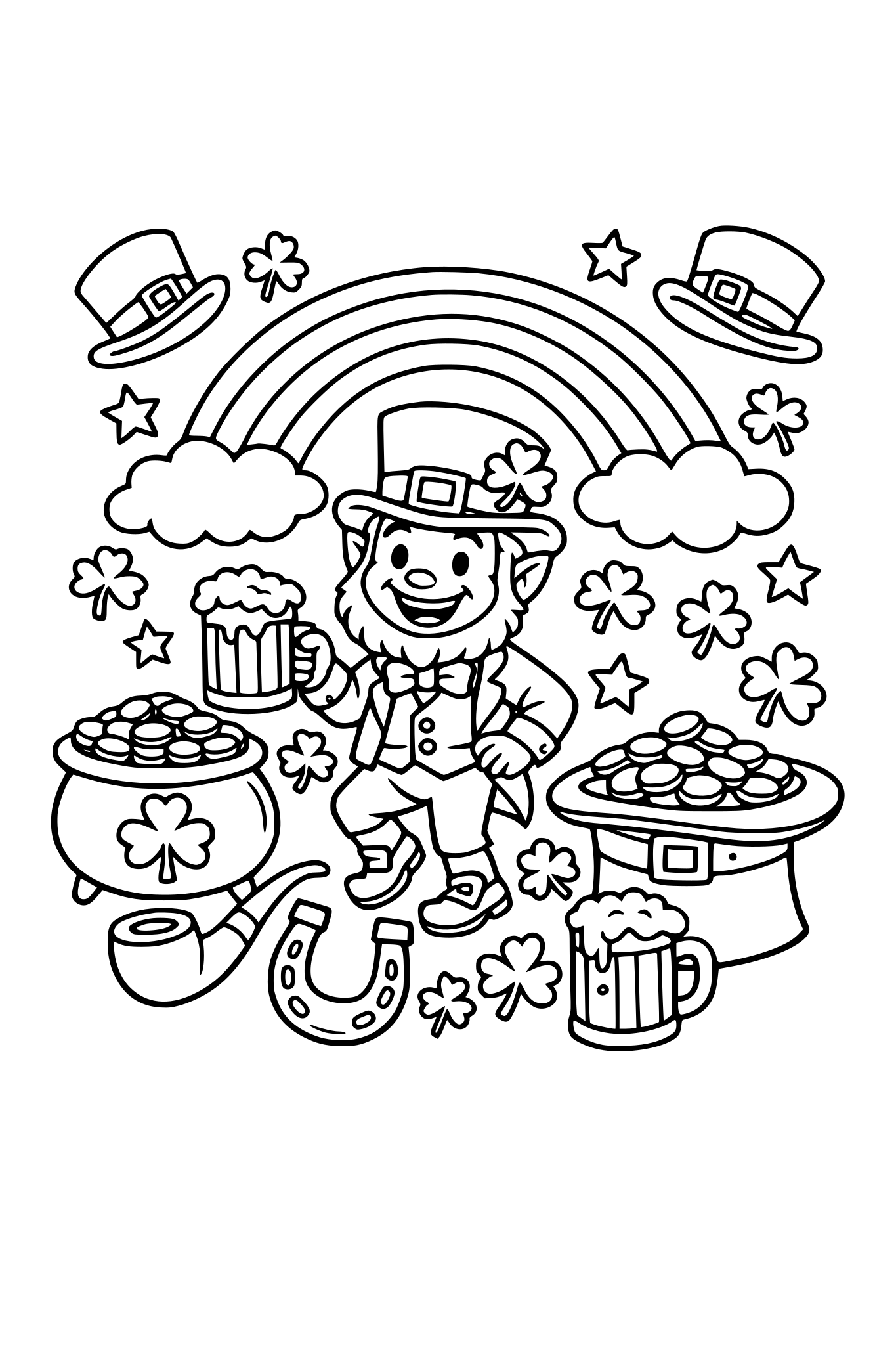 saint patricks day themed coloring page