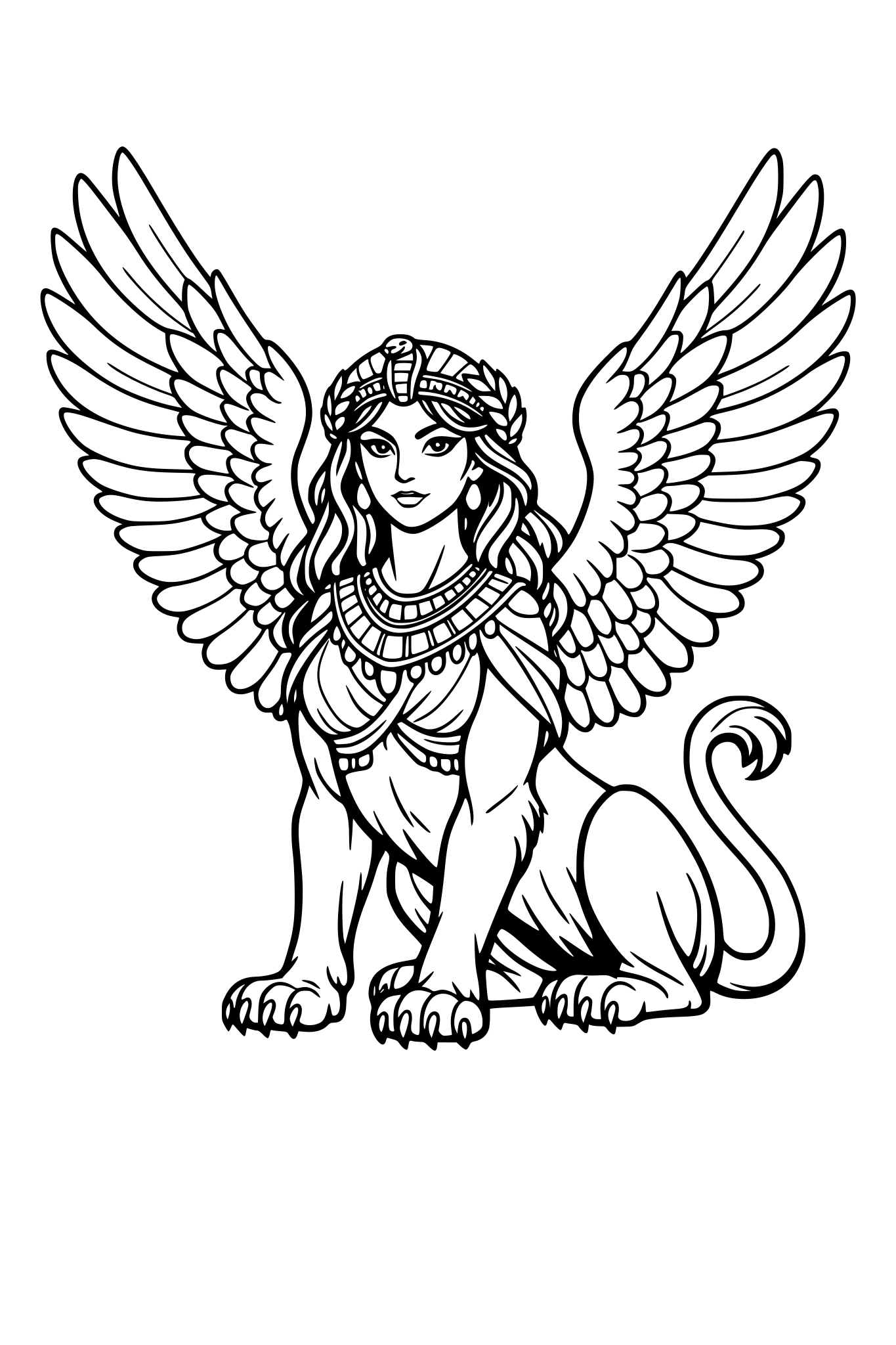 Greek Mythology a full body Sphinx