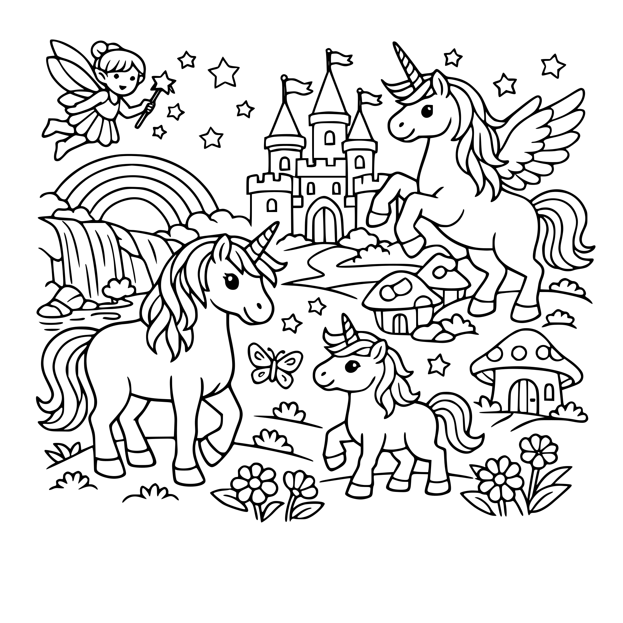 Fairyland with unicorns