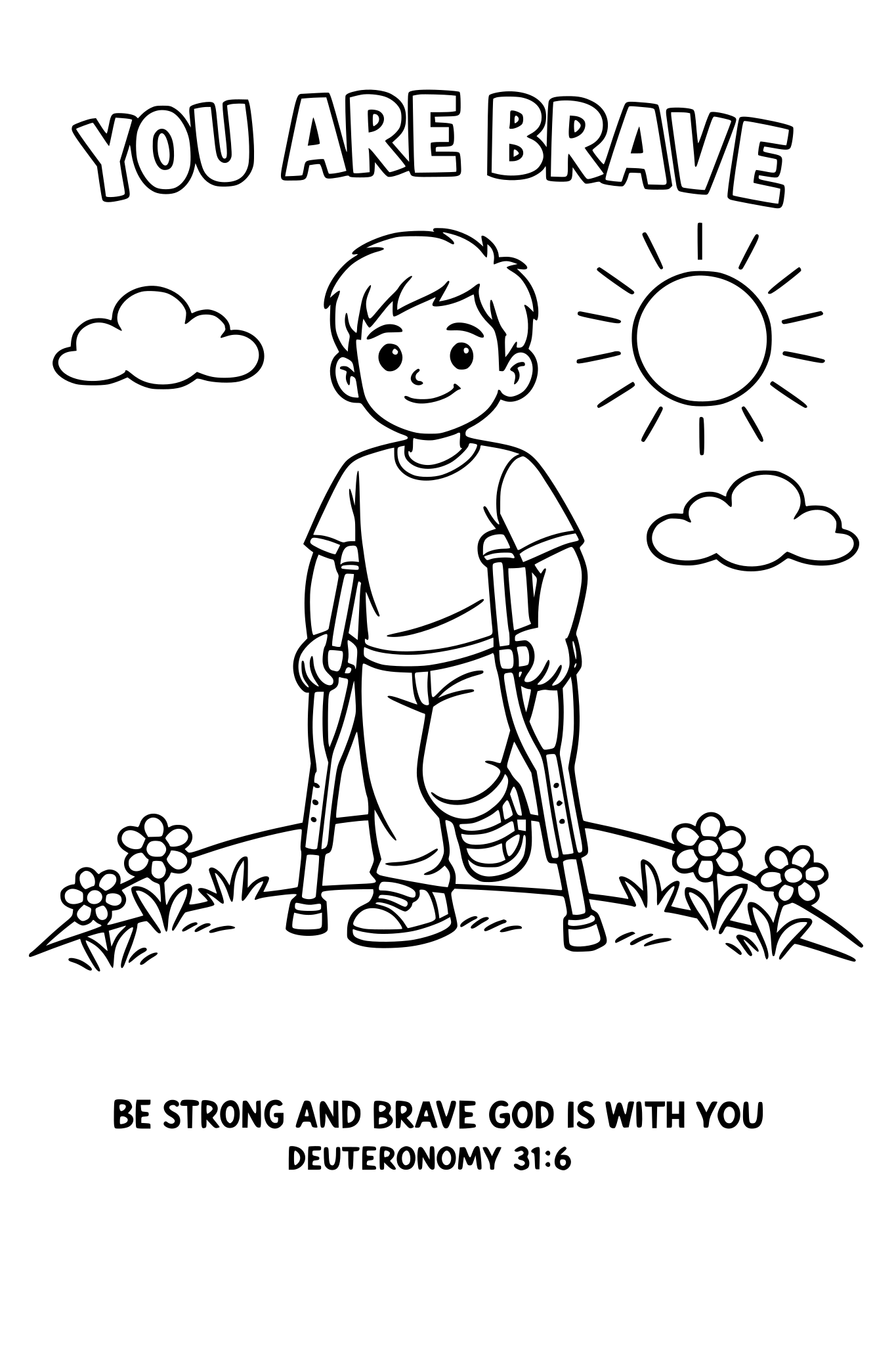 Black and white coloring page, simple kids line art, one Mid