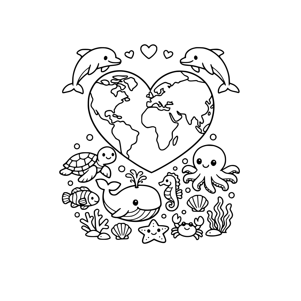 love earth, ocean, sea animals