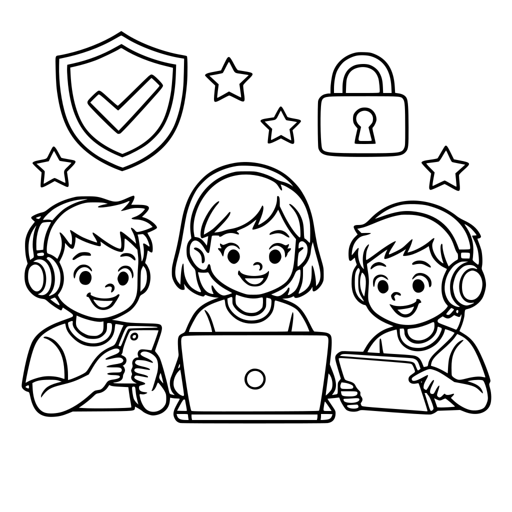 Kids using technology (phones, computer etc) safely