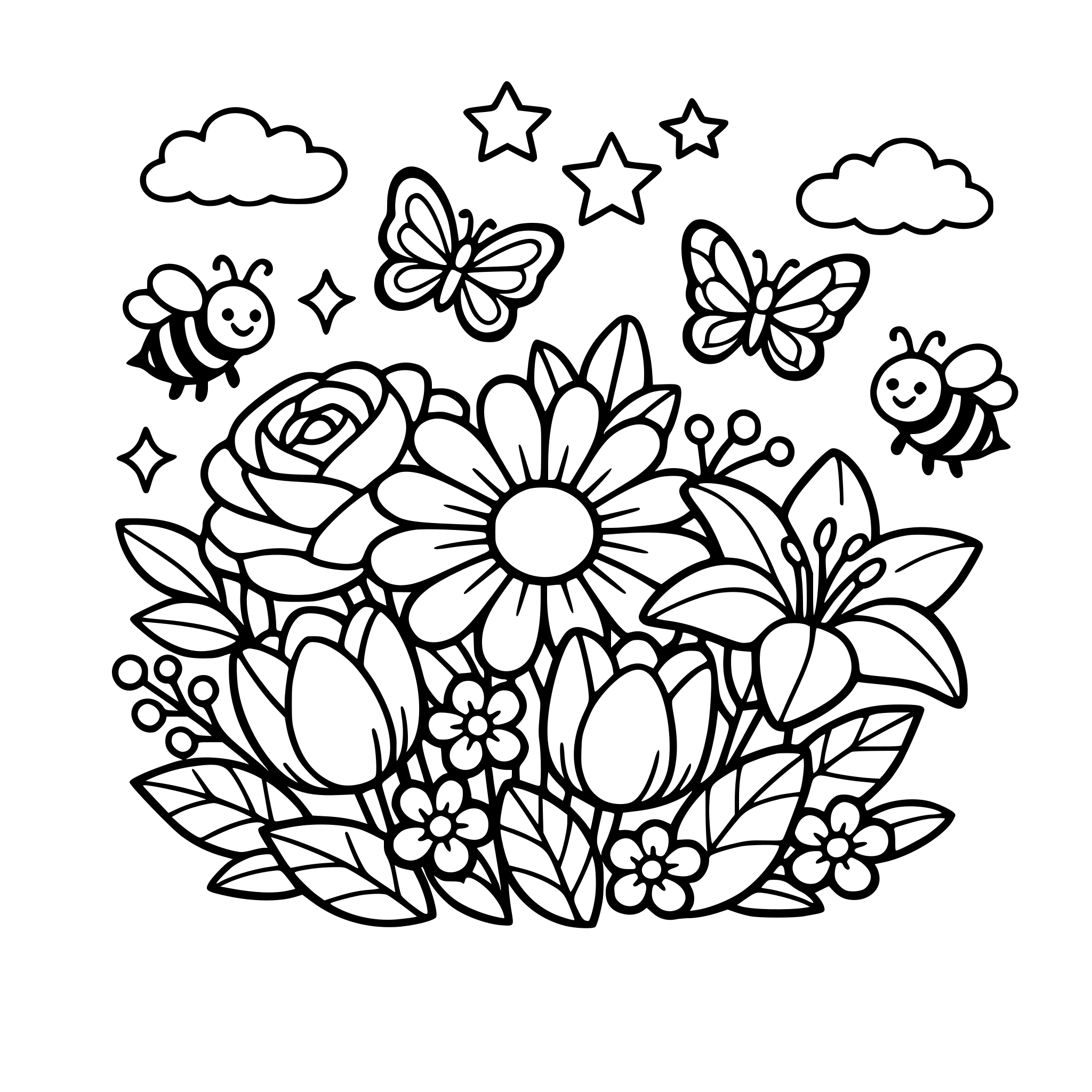 flower coloring book